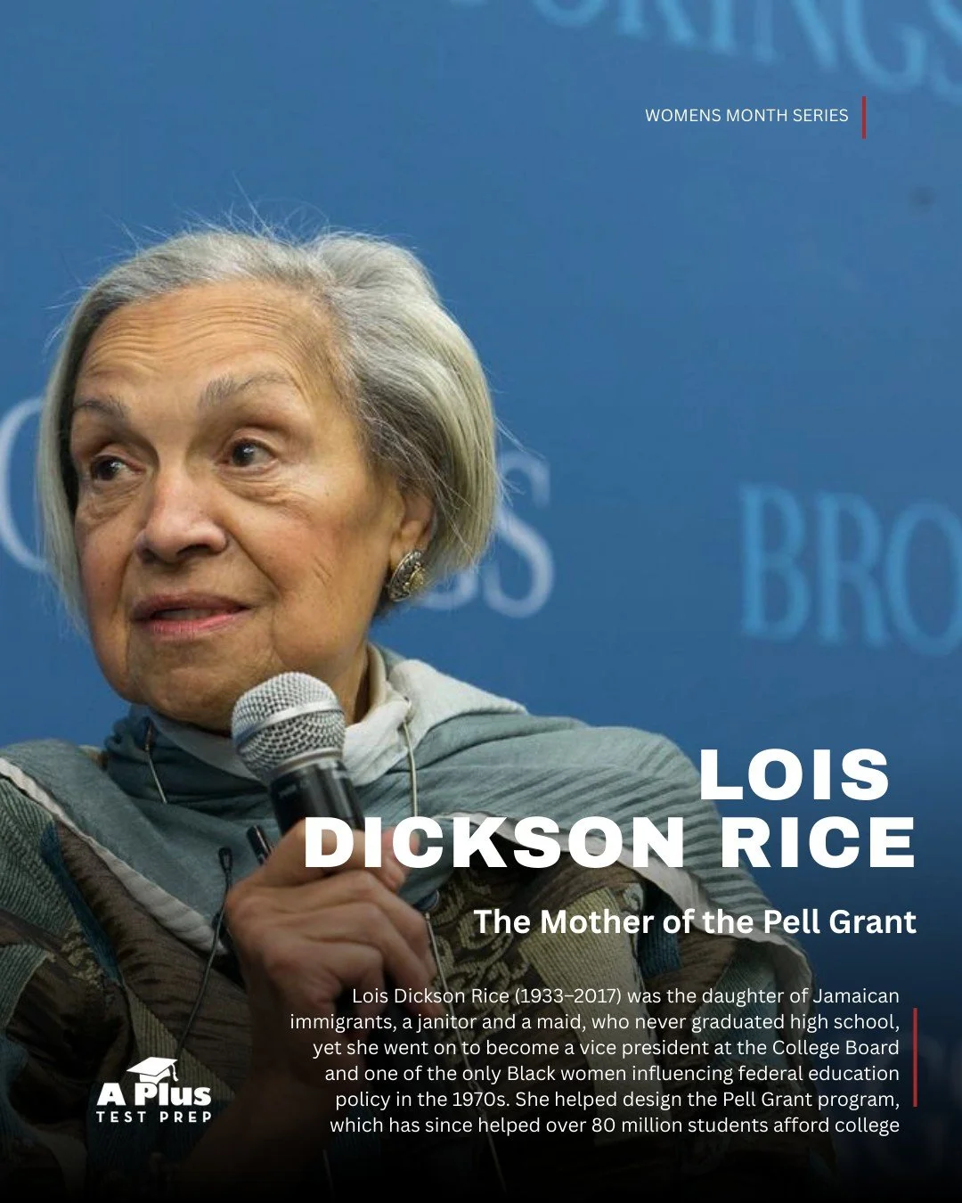 Women Who Opened Doors Series 🌸✨

Meet Lois Dickson Rice &mdash; the woman behind the scholarship that changed everything.
Her parents were Jamaican immigrants. Her father was a janitor. Her mother was a maid. Neither of them finished high school. B