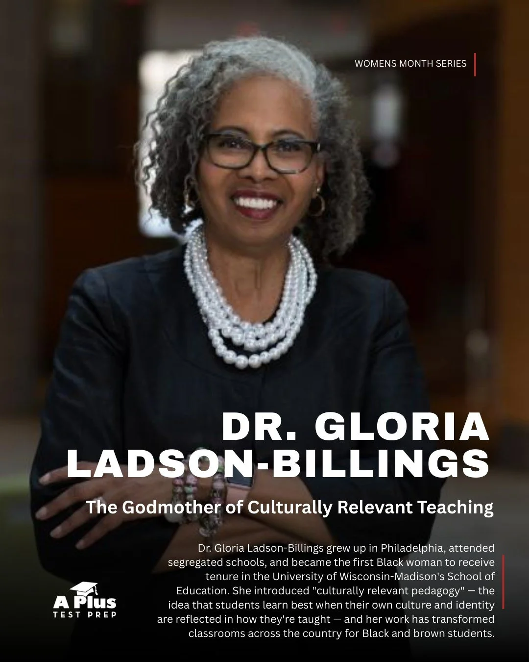 Women Who Opened Doors Series 🌸✨
Meet Dr. Gloria Ladson-Billings &mdash; the woman who changed how America teaches Black children.

She grew up in Philadelphia, attended segregated schools, and watched Black teachers find creative ways to teach the 