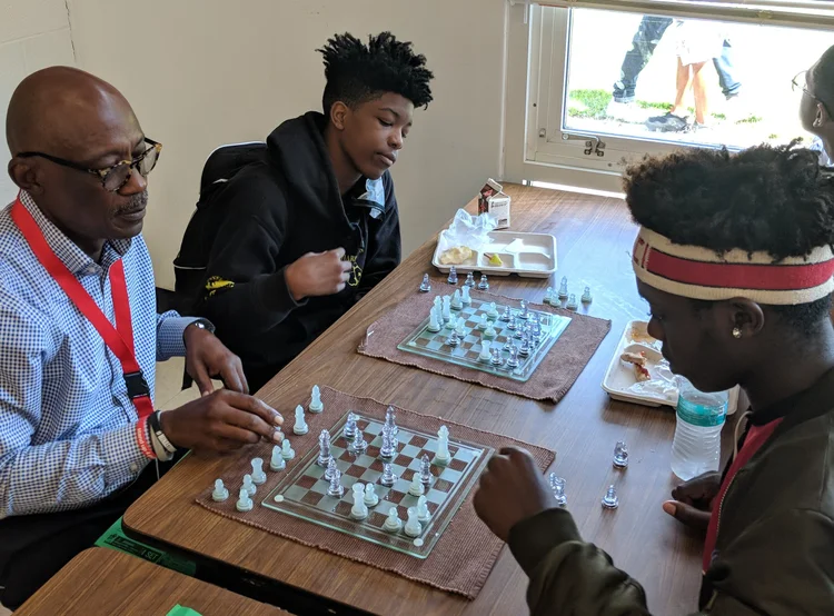 Students working together on projects