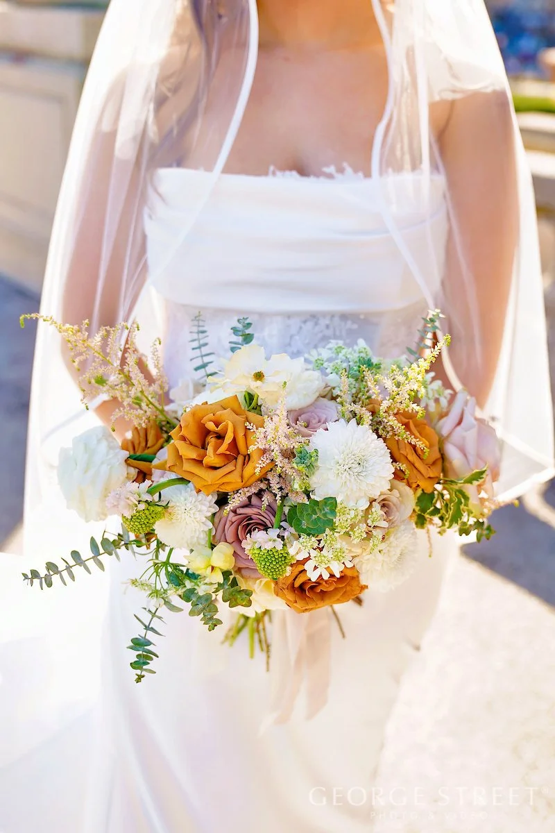 Bride with her bridal bouquet