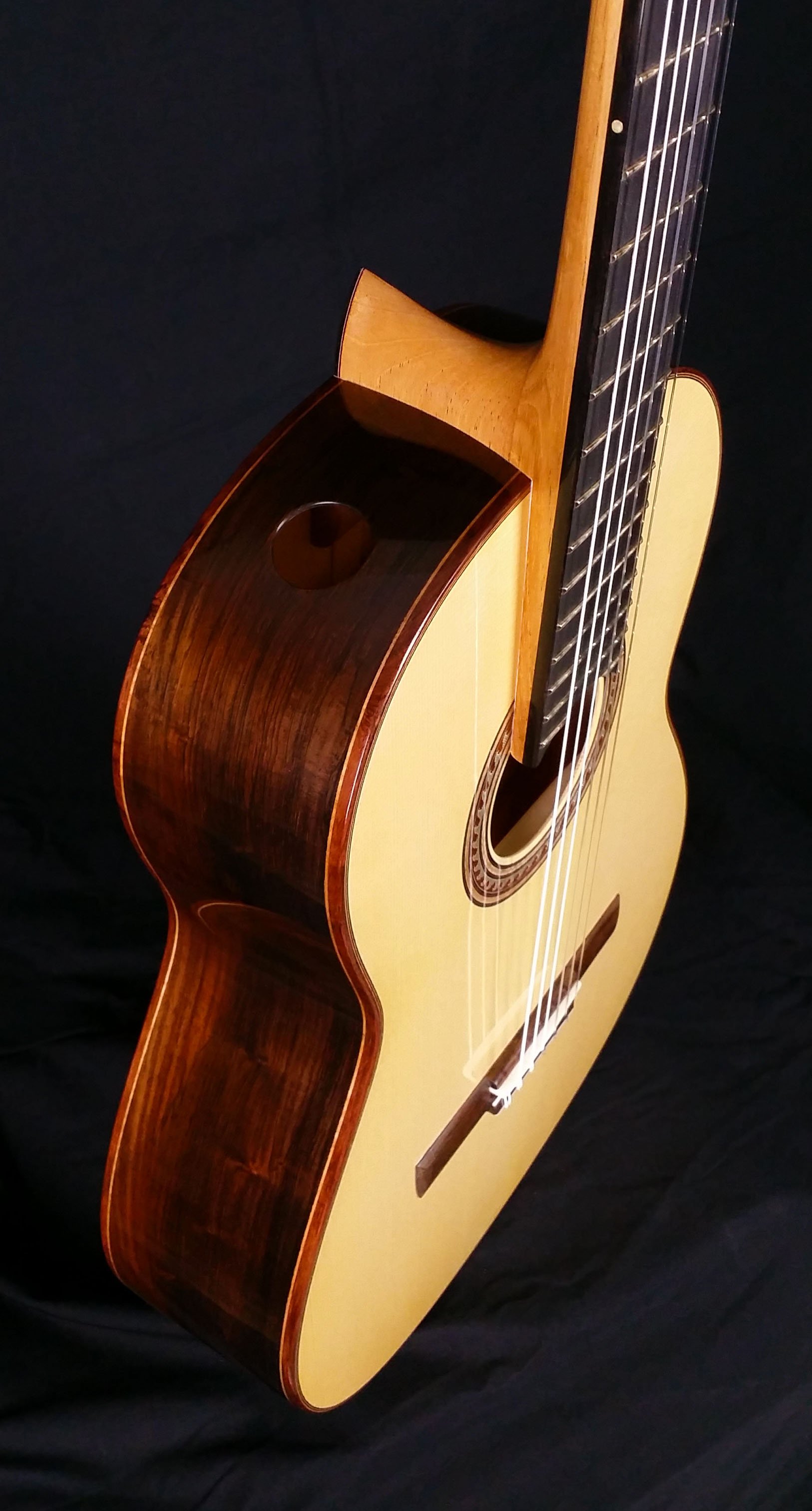 custom guitar by max sipe on black background