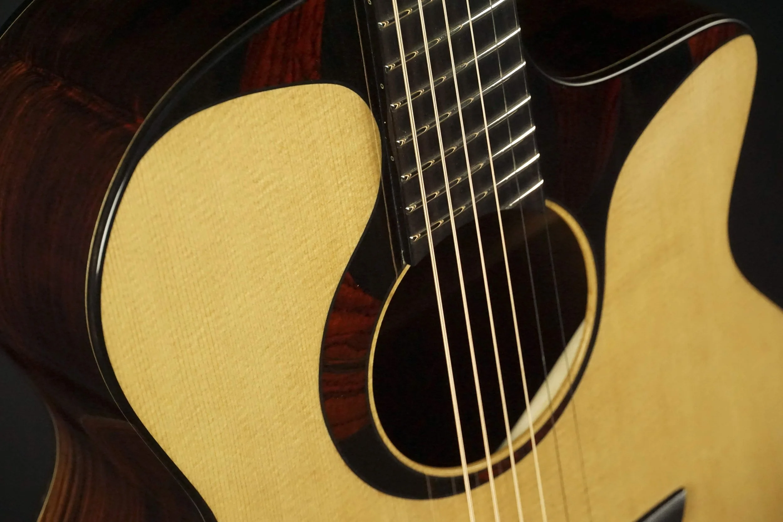 Custom Cocobolo and Ebony rosette