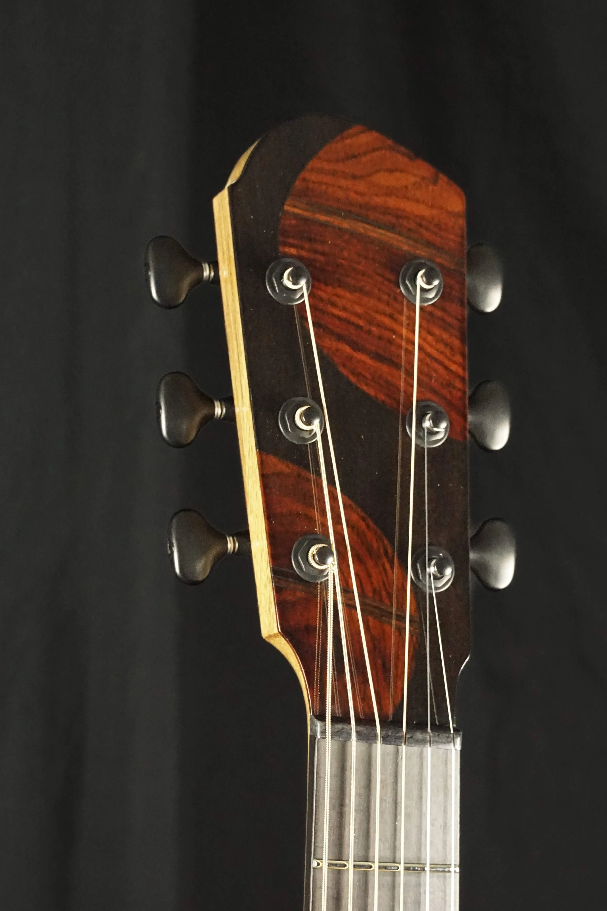Custom inlay Headstock with Cocobolo and Ebony