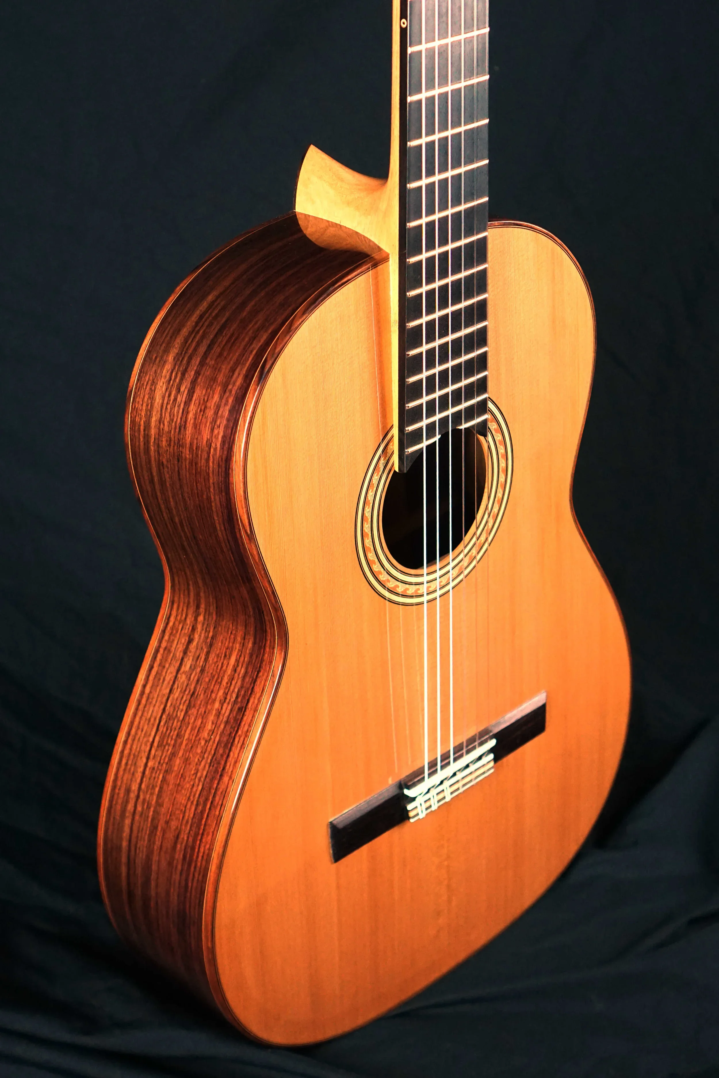Classical Guitar on a black background