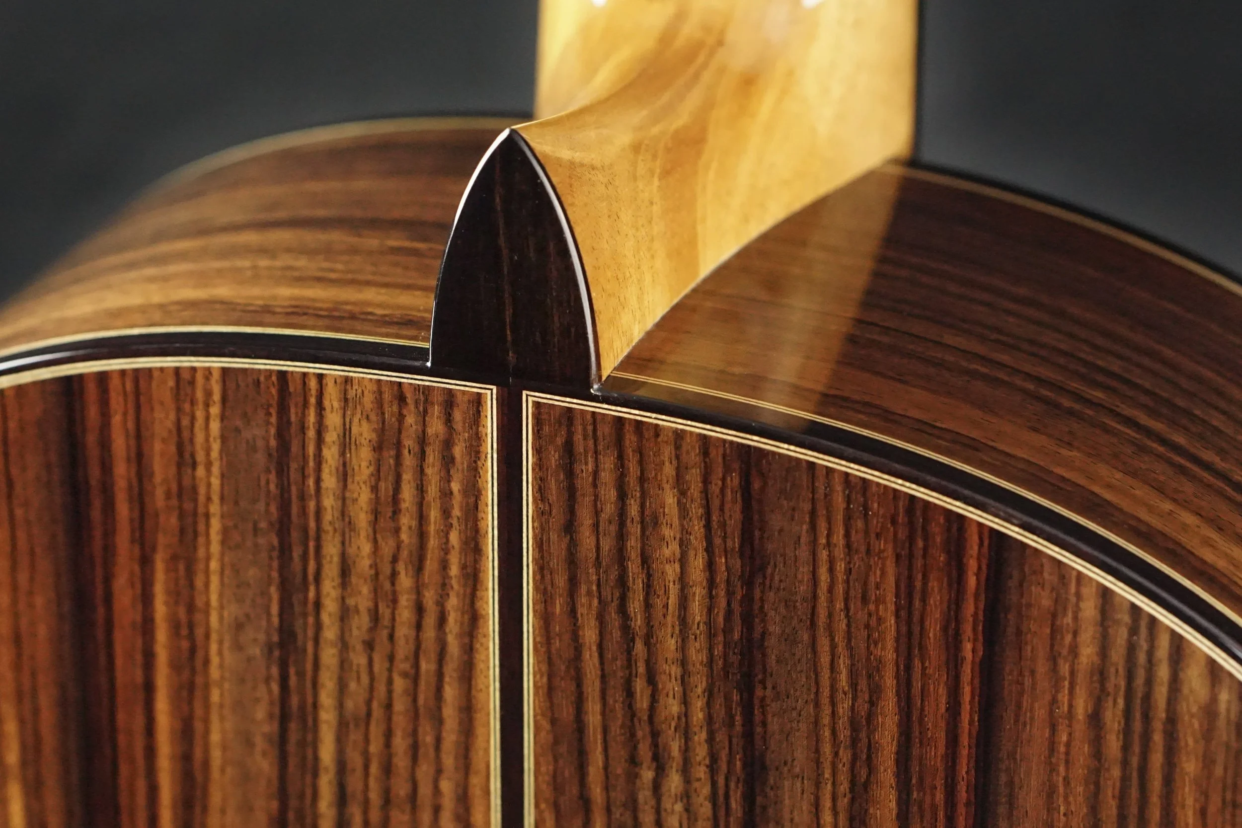 Binding detail on back of heel