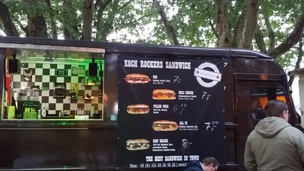Outdoor Food Truck with menu.