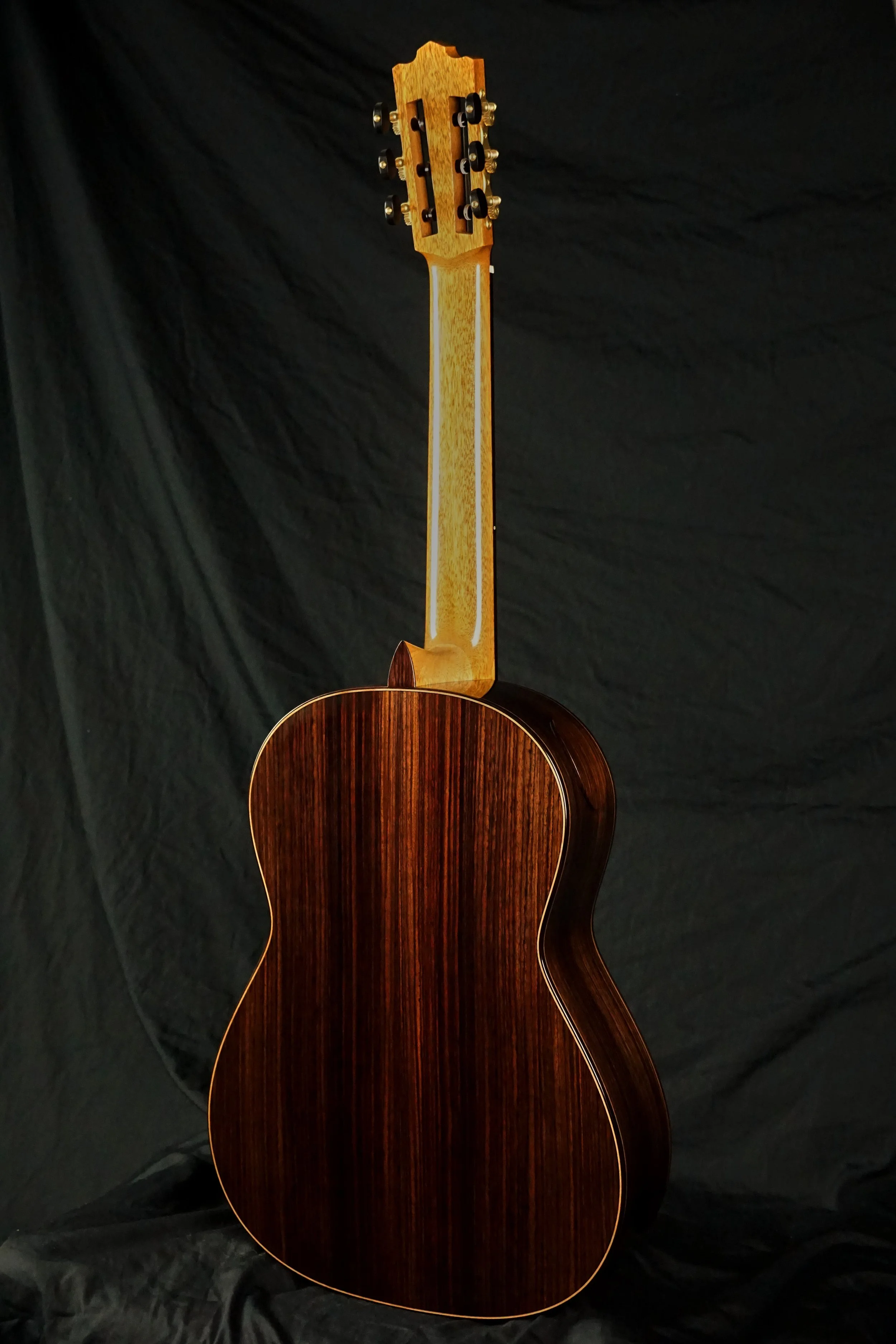 rosewood back of classical guitar