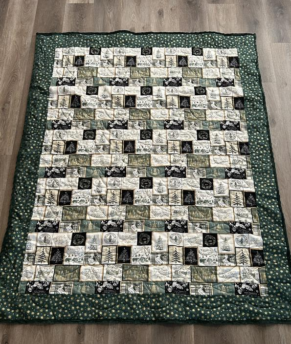 Green Forest Winter Quilt
