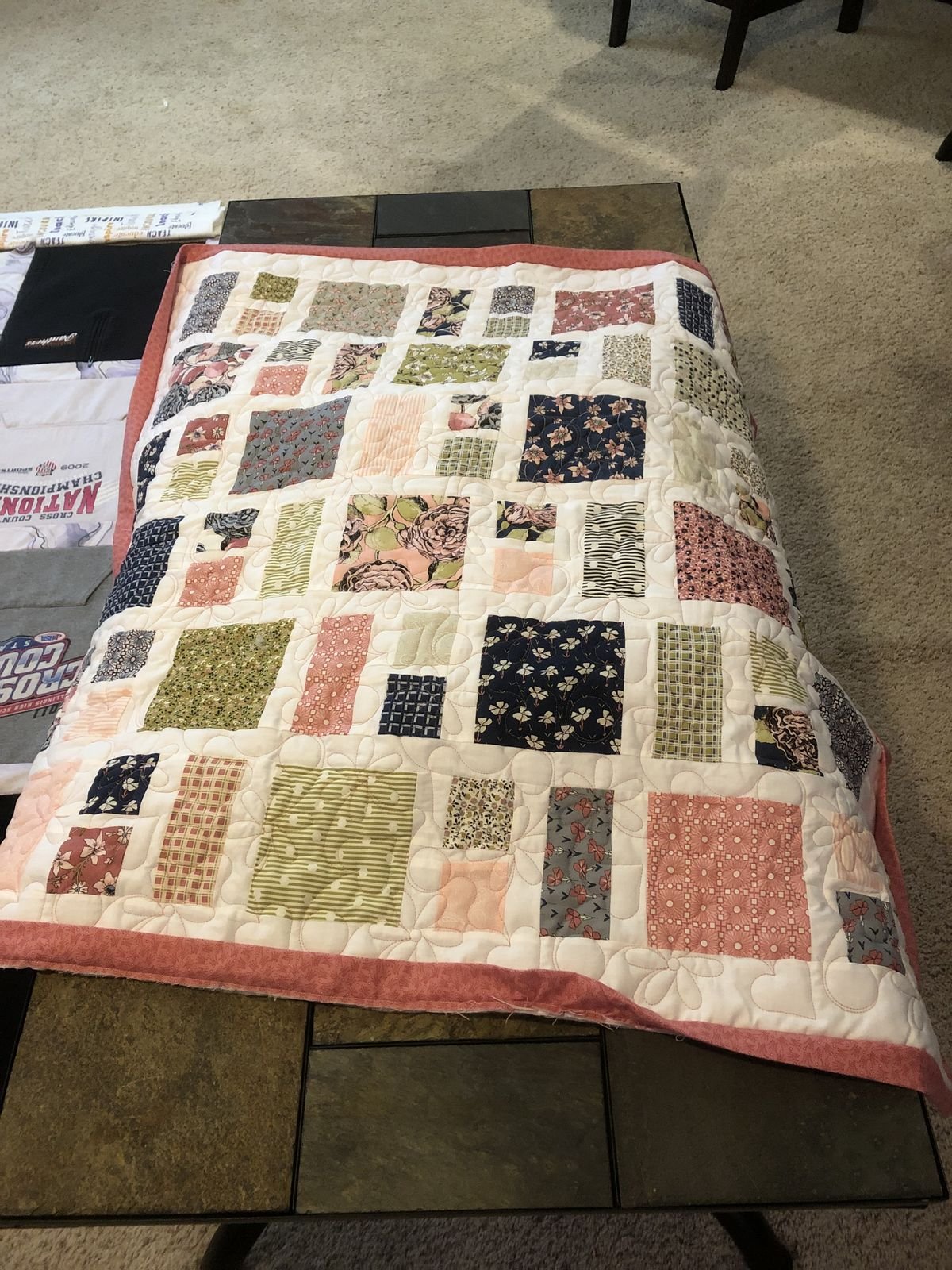 Bloomington, Illinois quilt artist, wife and mom, offering custom baby quilts, memorial quilts, wedding quilts and specialty designs shipped globally.