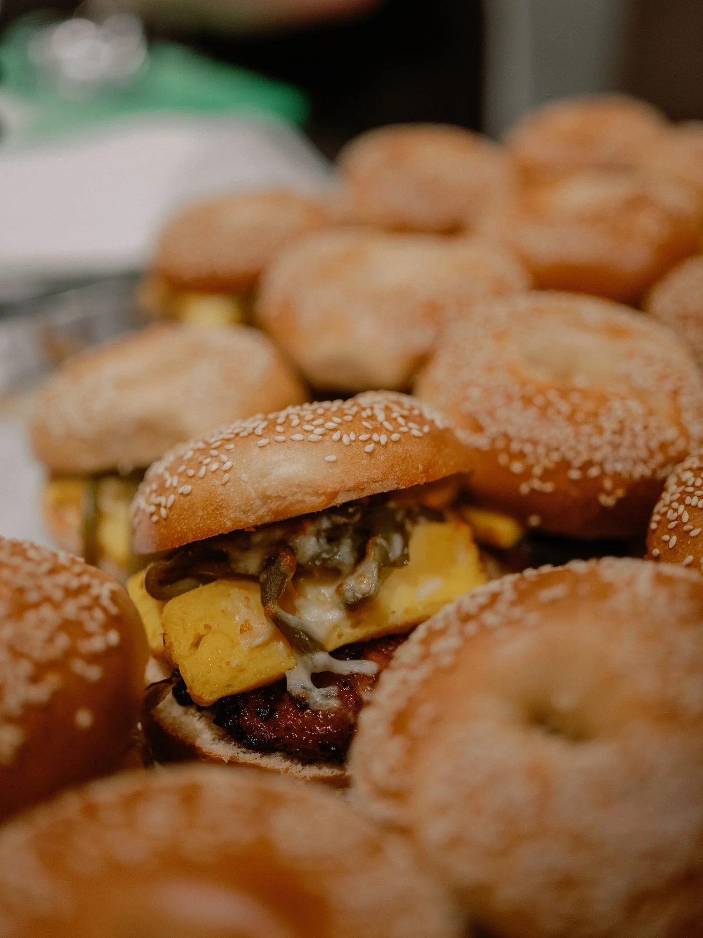 Bold flavors on your favorite bagel! This collab with our friends from @kanin.chi was special! Thank you to those who came out and suffered through the cold and rain 🙏  it was so much fun serving y&rsquo;all!