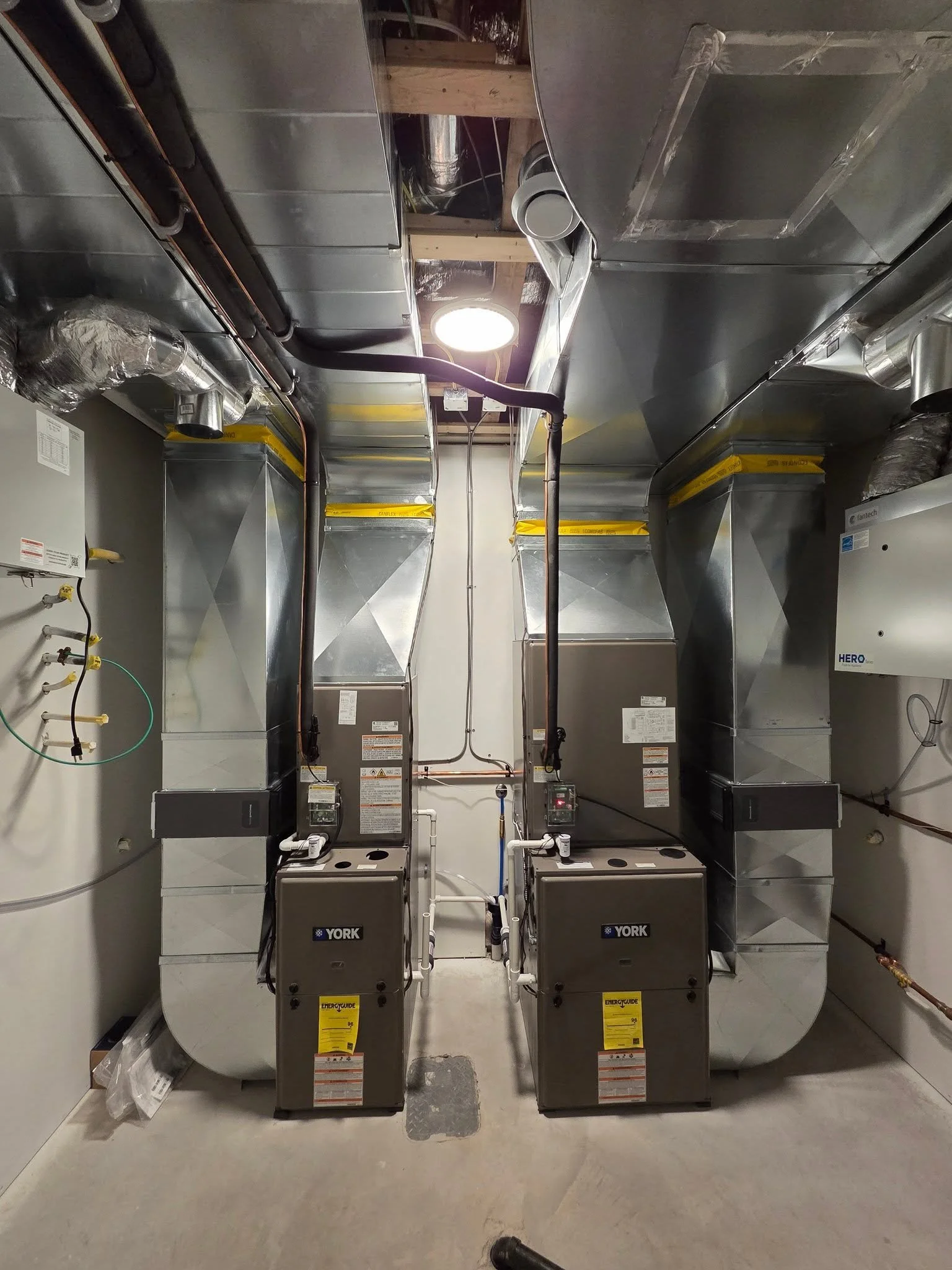 2 systems, furnace, ventilation, sheet metal, welding