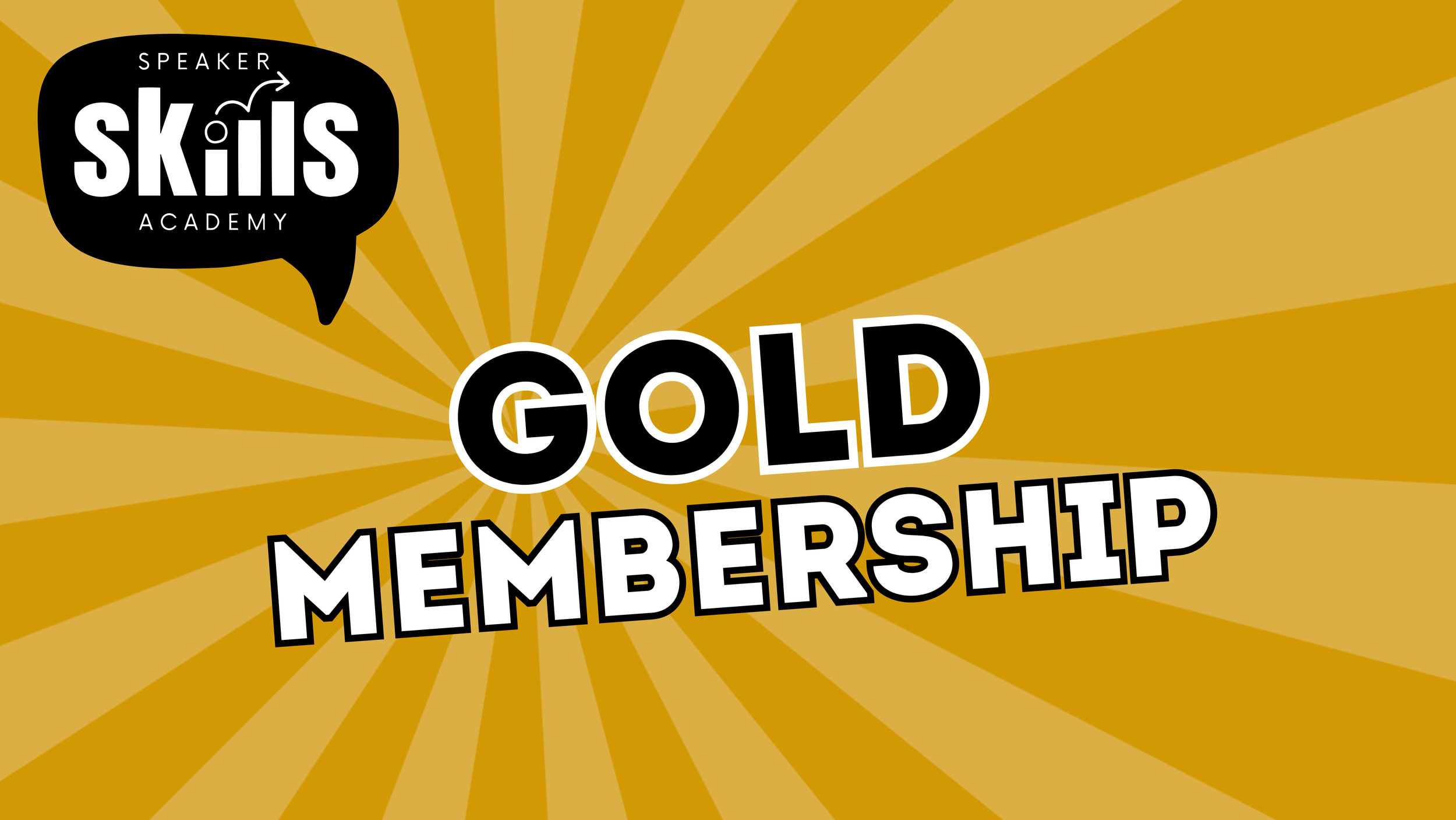 Speaker Skills Academy Gold Membership badge with live Skills Drills access