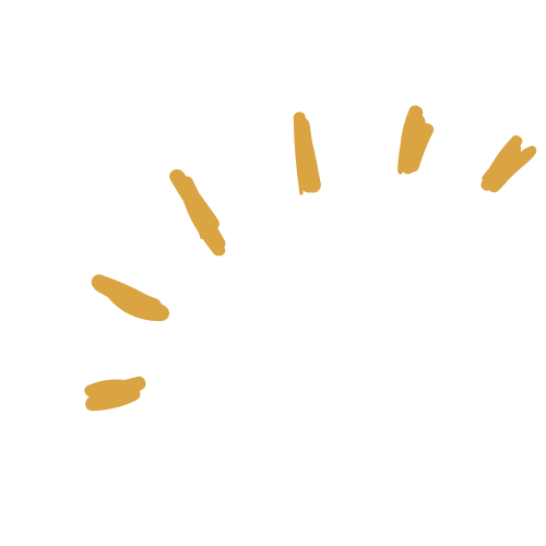 A gold doodle of a starburst, to highlight text or an image.