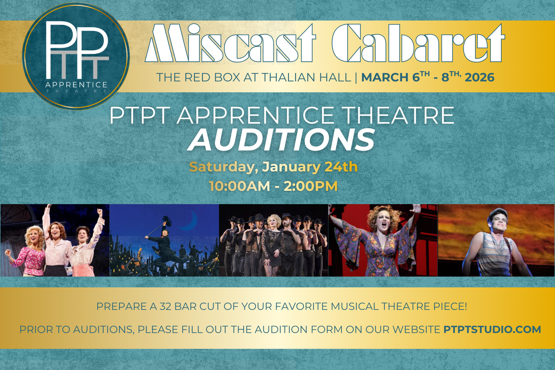 PTPT Apprentice Theatre: MISCAST AUDITIONS