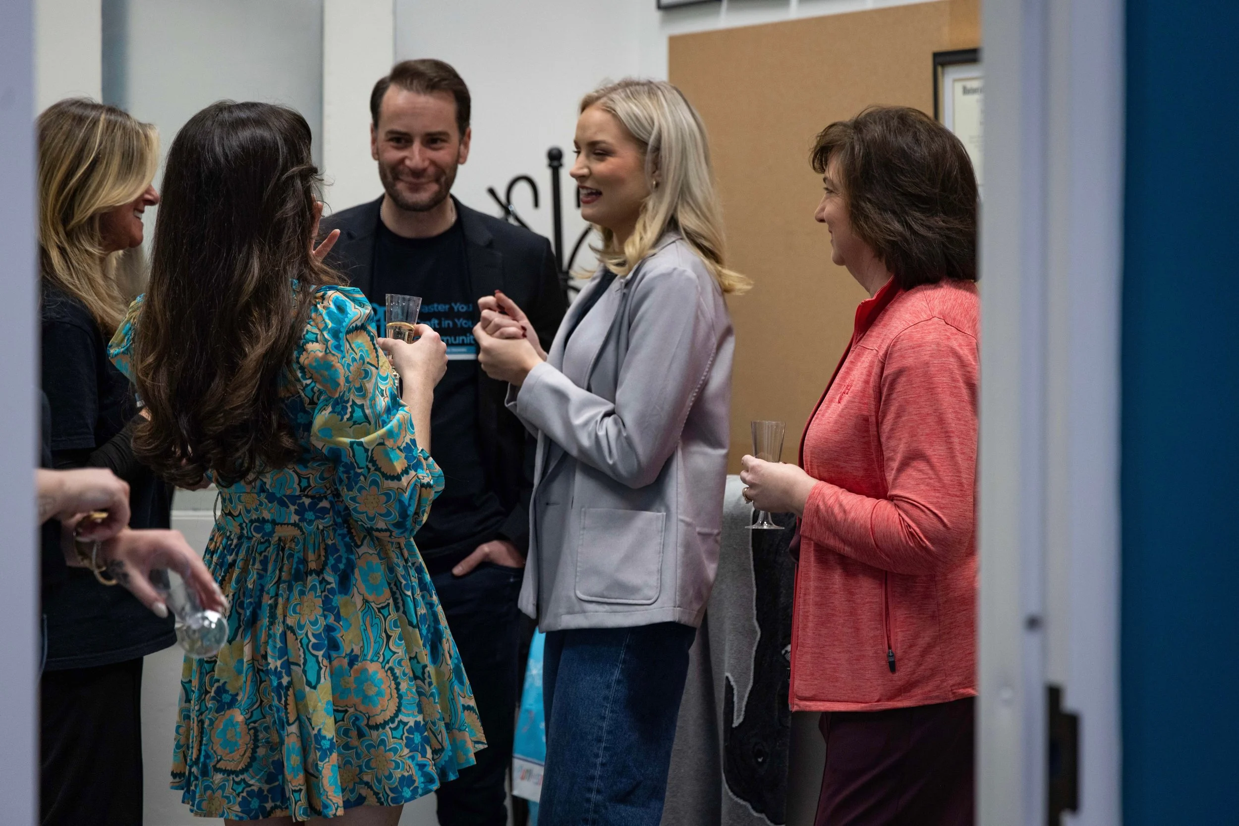 CEO Emilia Torello, Head of Acting Jon Berry and Head of Dance & Movement Carli Batson-Berry at the PTPT Studio Open House on December 17, 2025.

Photographer: Riley Moore
