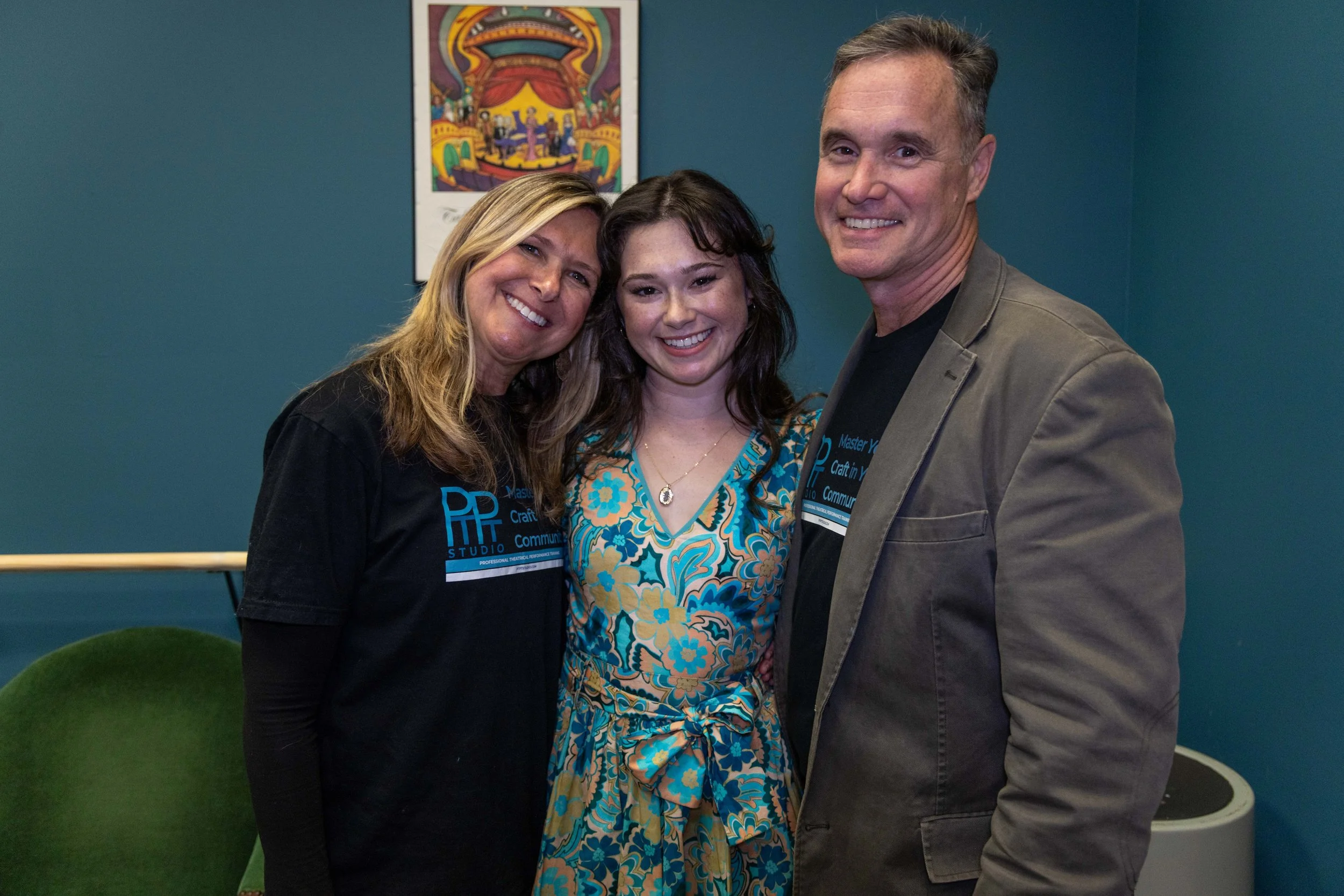 Tracey, Emilia, and Alex Torello pose for a picture at the PTPT Open House on December 17, 2025. 