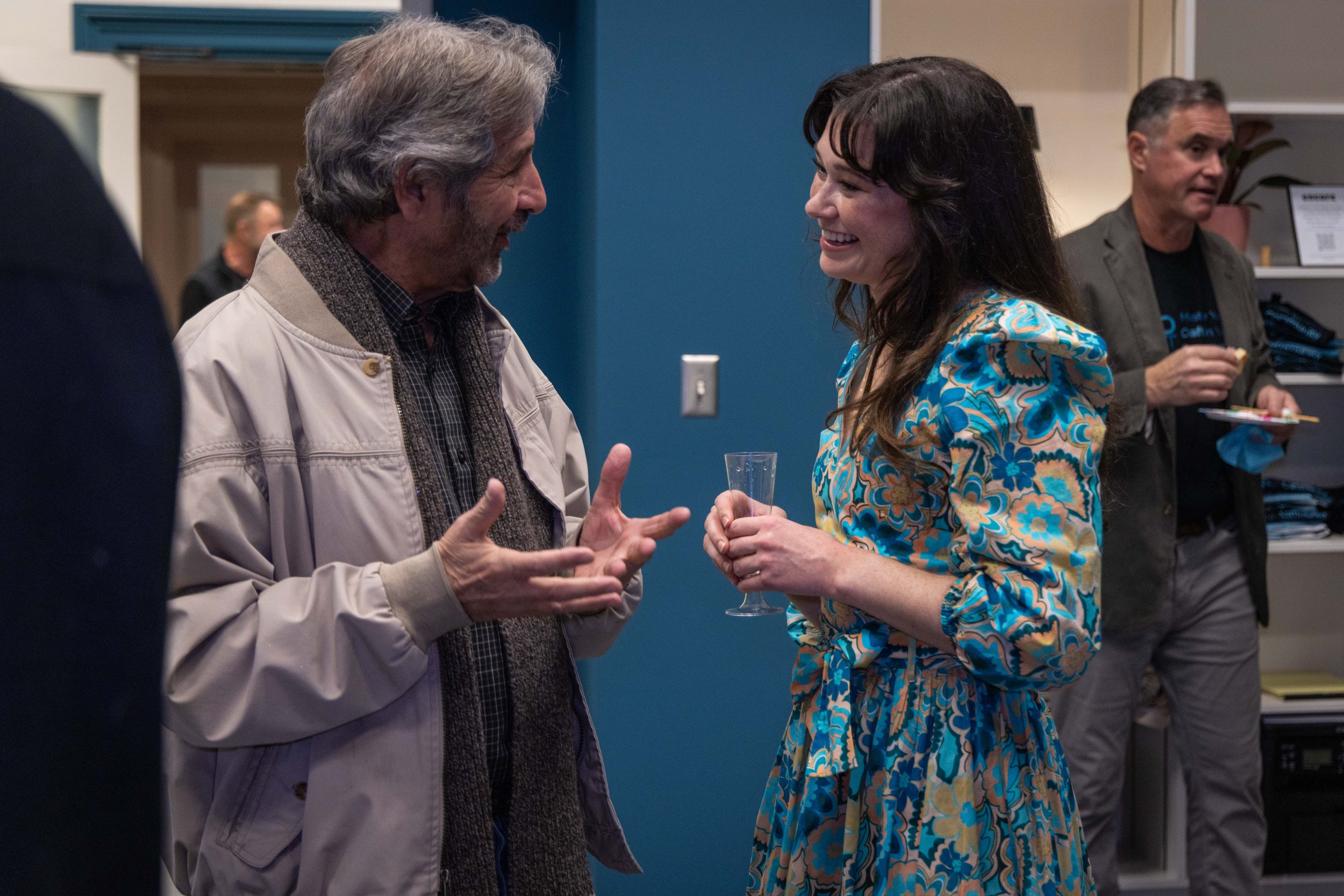 CEO Emilia Torello with supporter Richard Trubia at the PTPT Studio Open House on December 17, 2025.

Photographer: Riley Moore