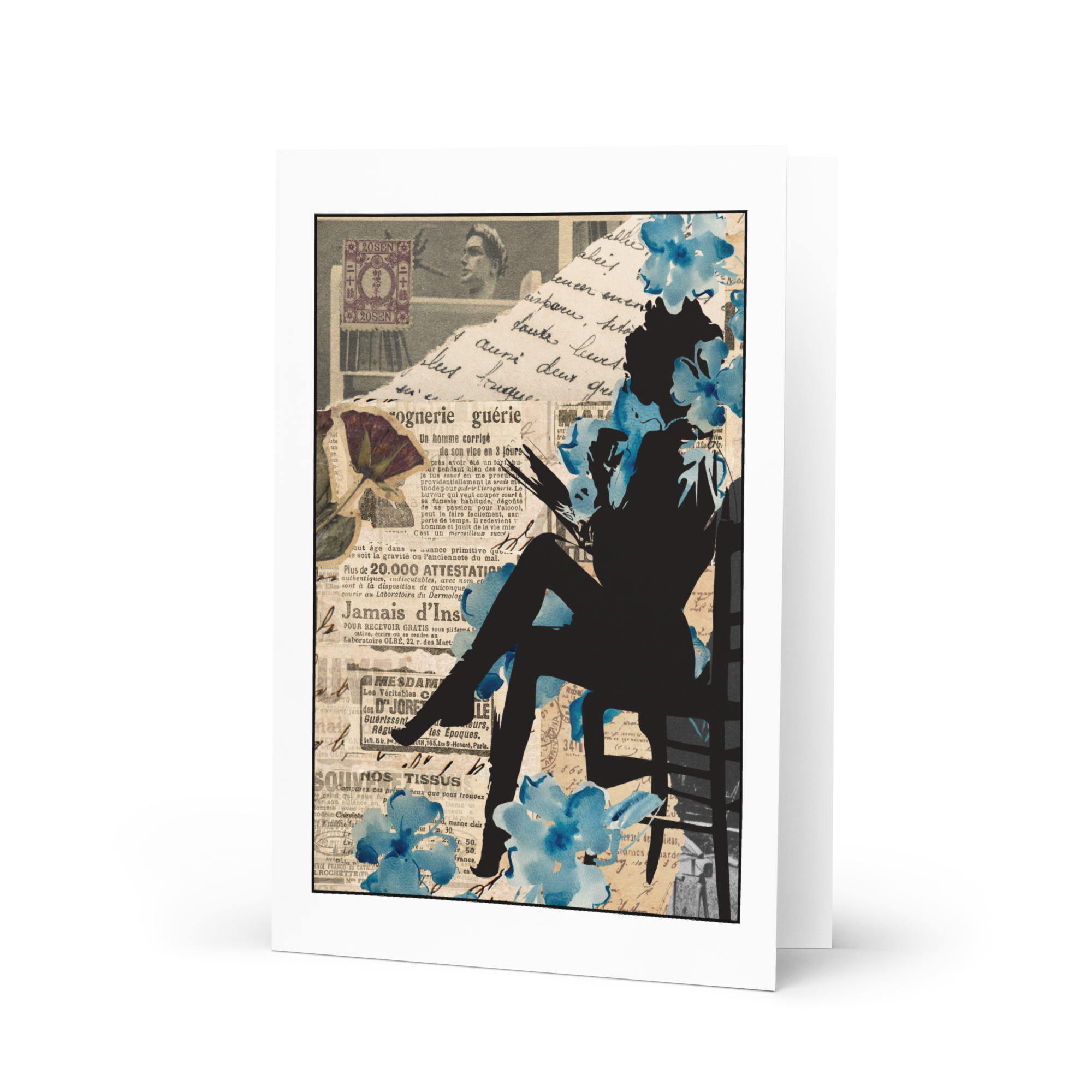 Greeting card ''Lost in the pages''