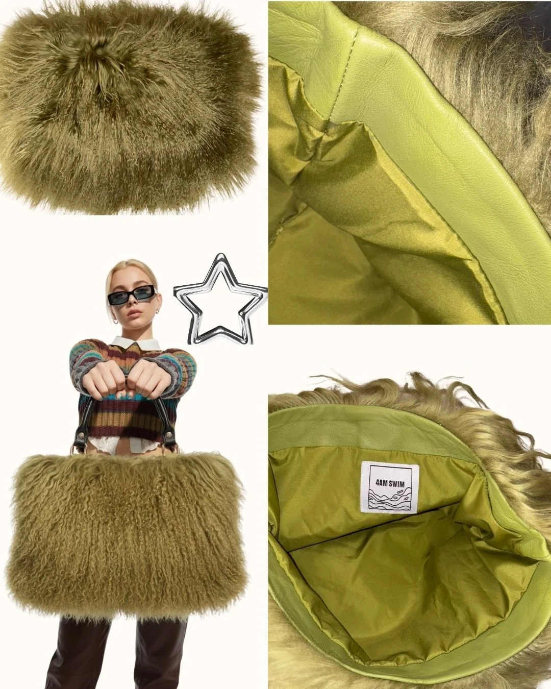 Pistachio Fuzzy Purse