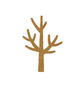 Illustration Winter, symbolisiert durch einen Baum ohne Blätter