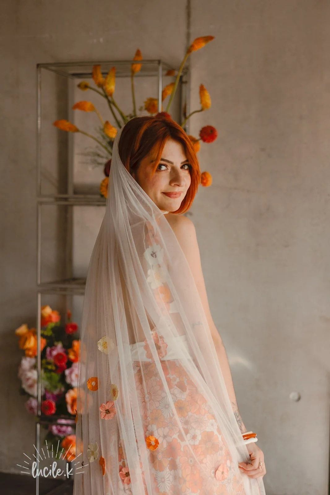 mariée alternative voile colore