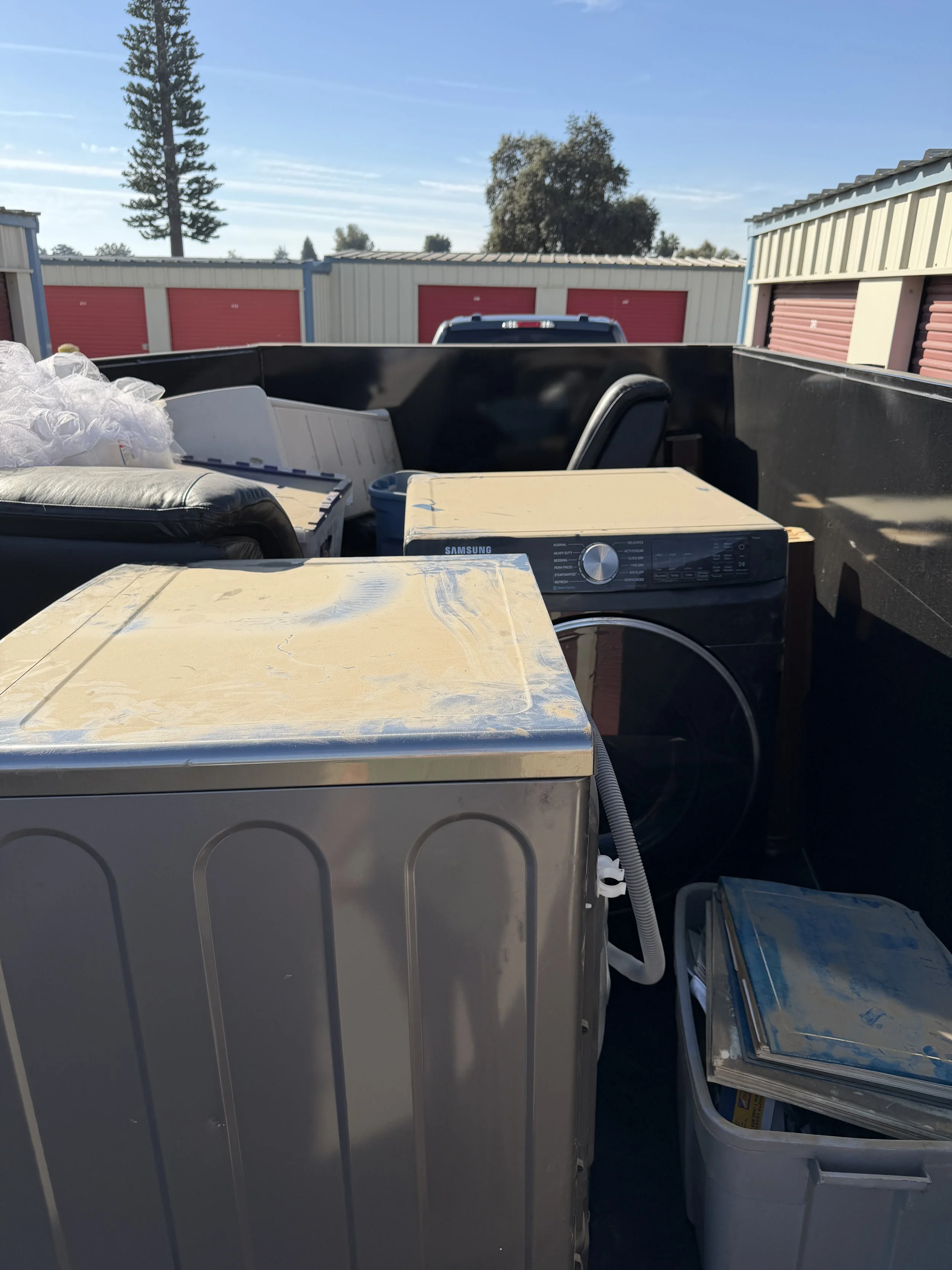 Before and after junk removal project in Visalia