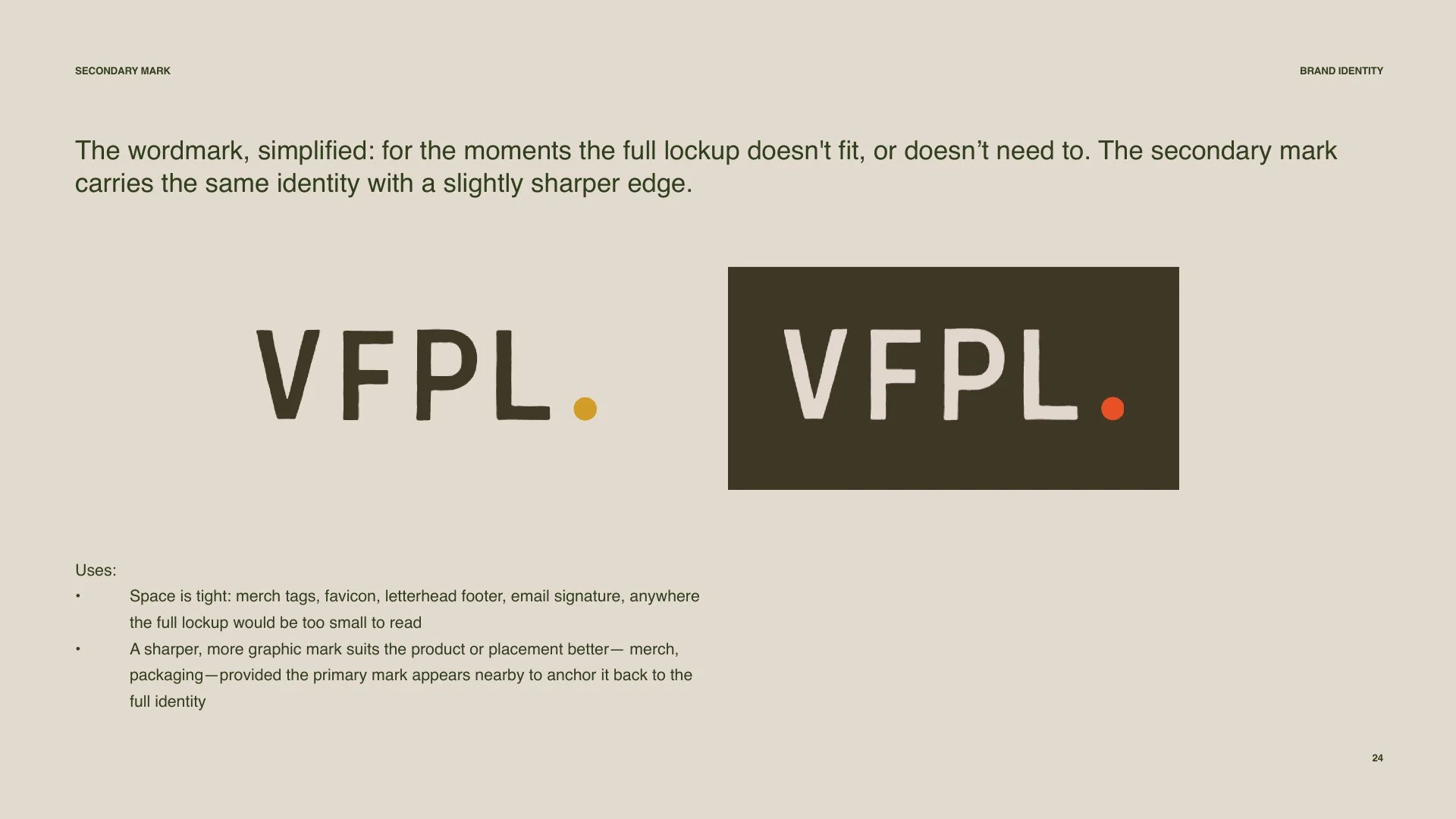 VFPL brand book: VFPL secondary wordmark