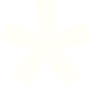 Black background with a white asterisk symbol in the center