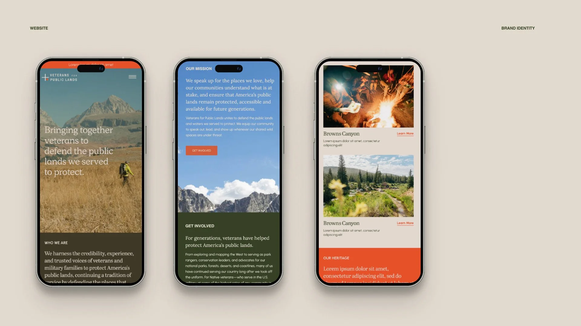 VFPL brand book: website on mobile