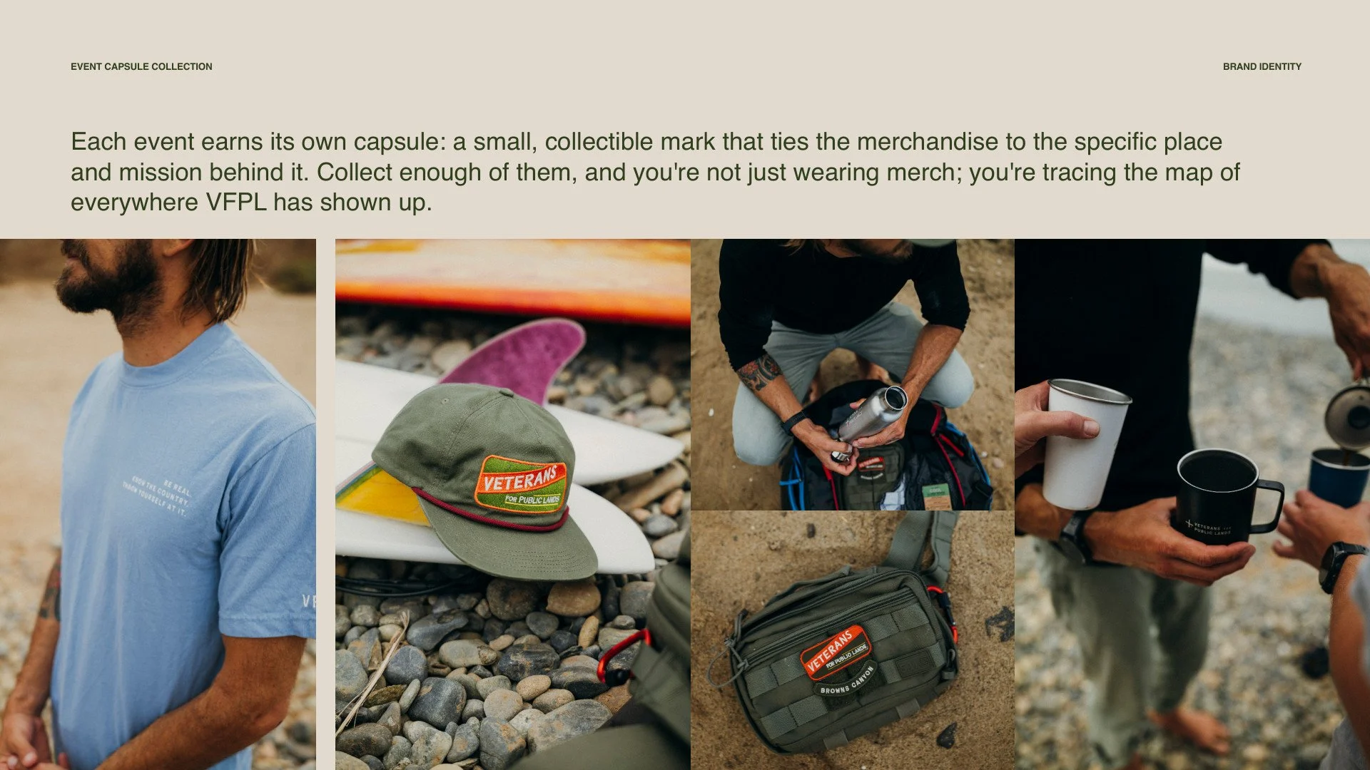 VFPL brand book: event capsule merch collection