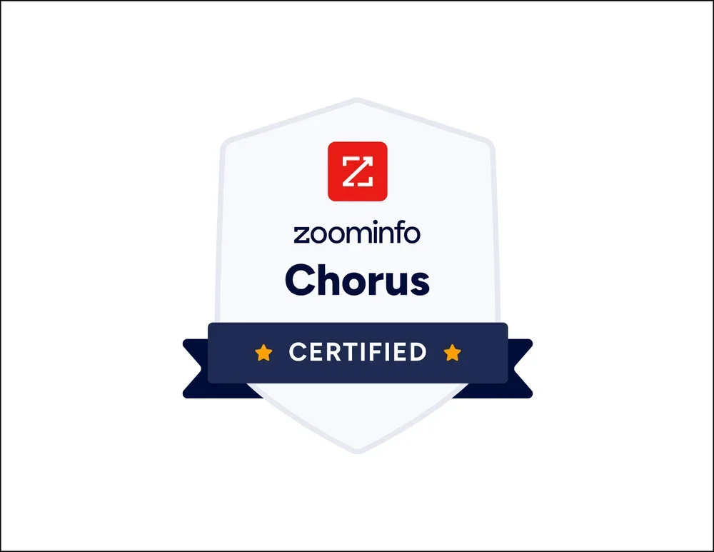 Zoominfo Chorus Certification - sai cheekireddy