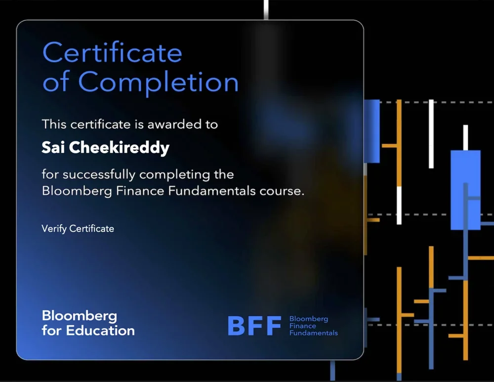 Finance Fundamentals - sai cheekireddy