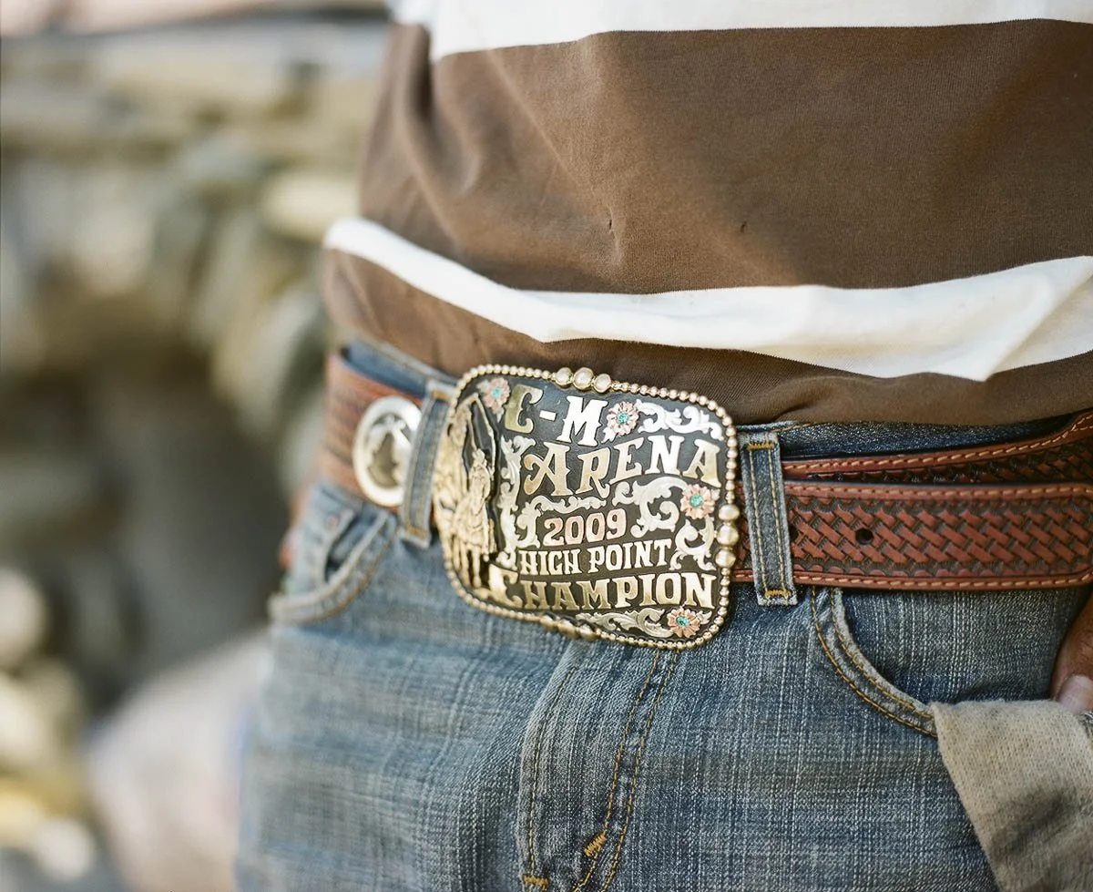 Young cowboys at the Silver Buckle Rodeo in Indian Valley, California by western photographer Gabriela Hasbun.
