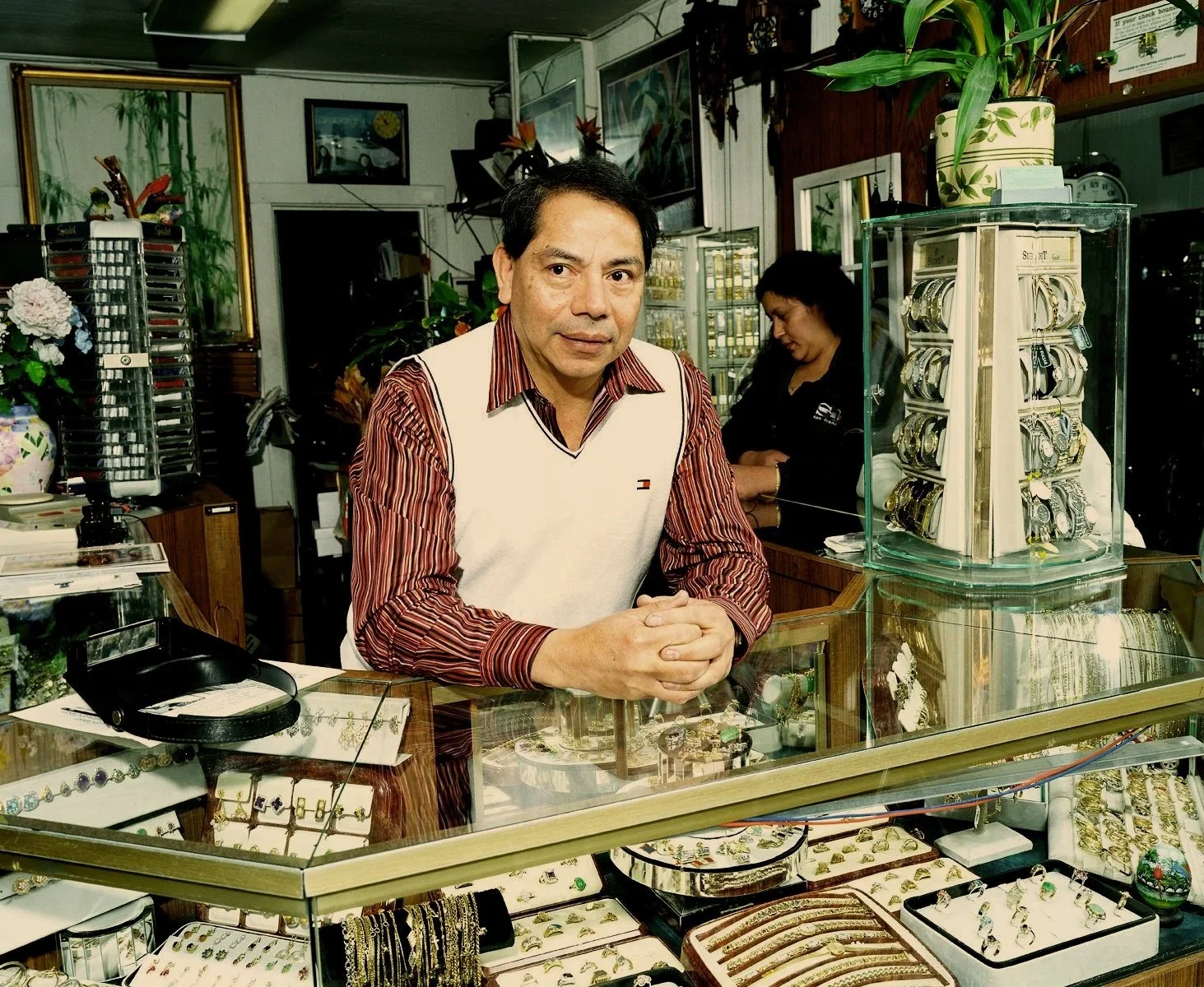 Godofredo Cruz owner of Godofredo's Jewelry by editorial and commercial photographer in San Francisco, Gabriela Hasbun.