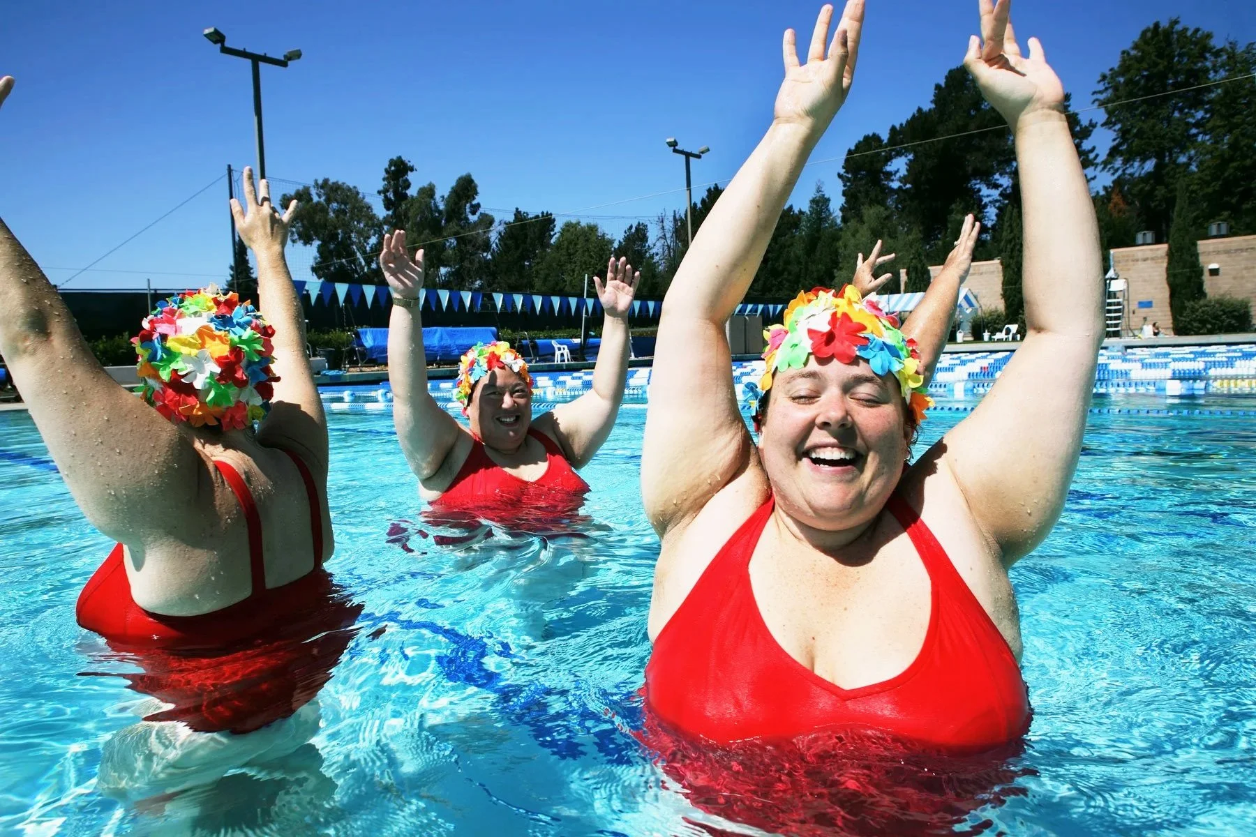 The Padded Lilies are a Bay Area group of fat women who perform synchronized swimming by Gabriela Hasbun.