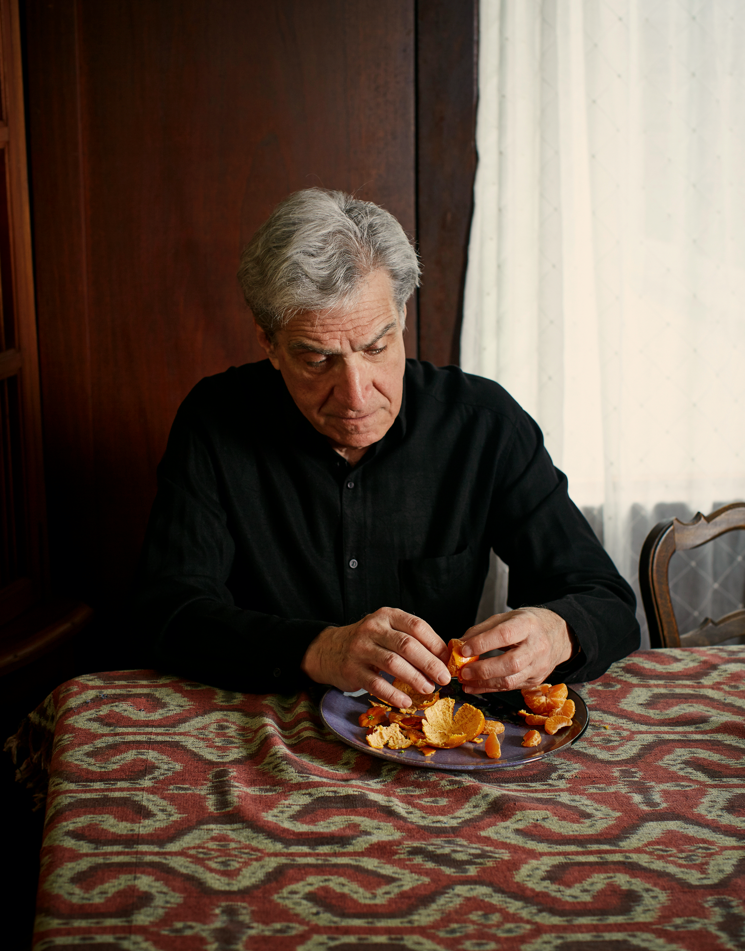 Portrait of poet Robert Pinsky photographed for Boston University College of Arts and Sciences by portrait photographer Gabriela Hasbun.