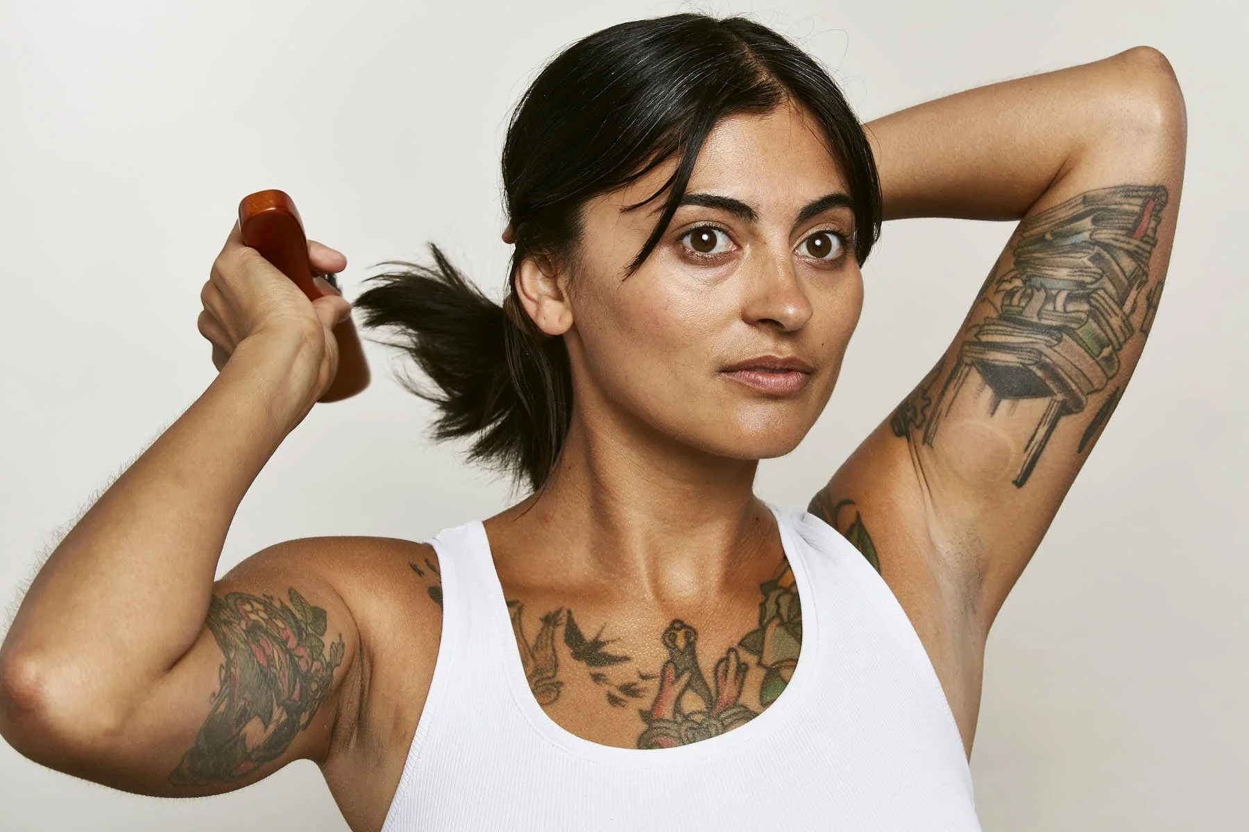 Natural beauty editorial for Healthline by editorial and commercial photographer, Gabriela Hasbun.