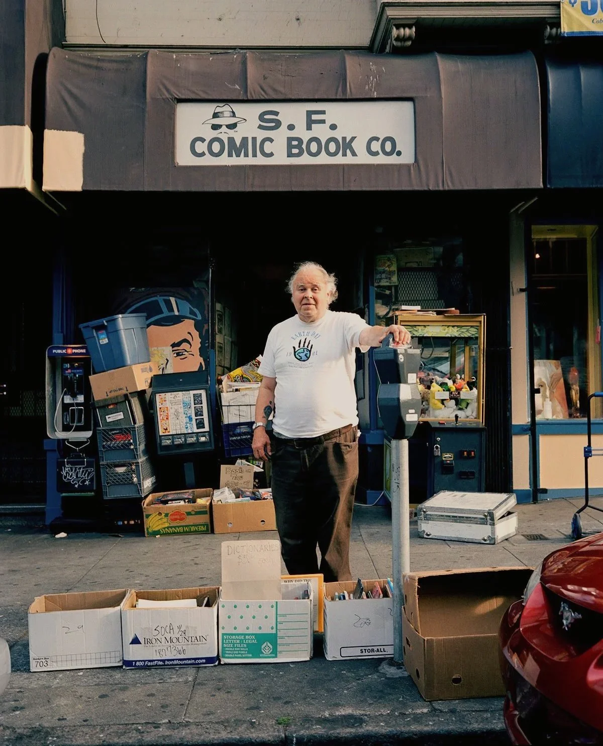 Gary was once the owner of one of the very first comic book shops in the United States. Photographed by commercial and editorial San Francisco photographer Gabriela Hasbun.