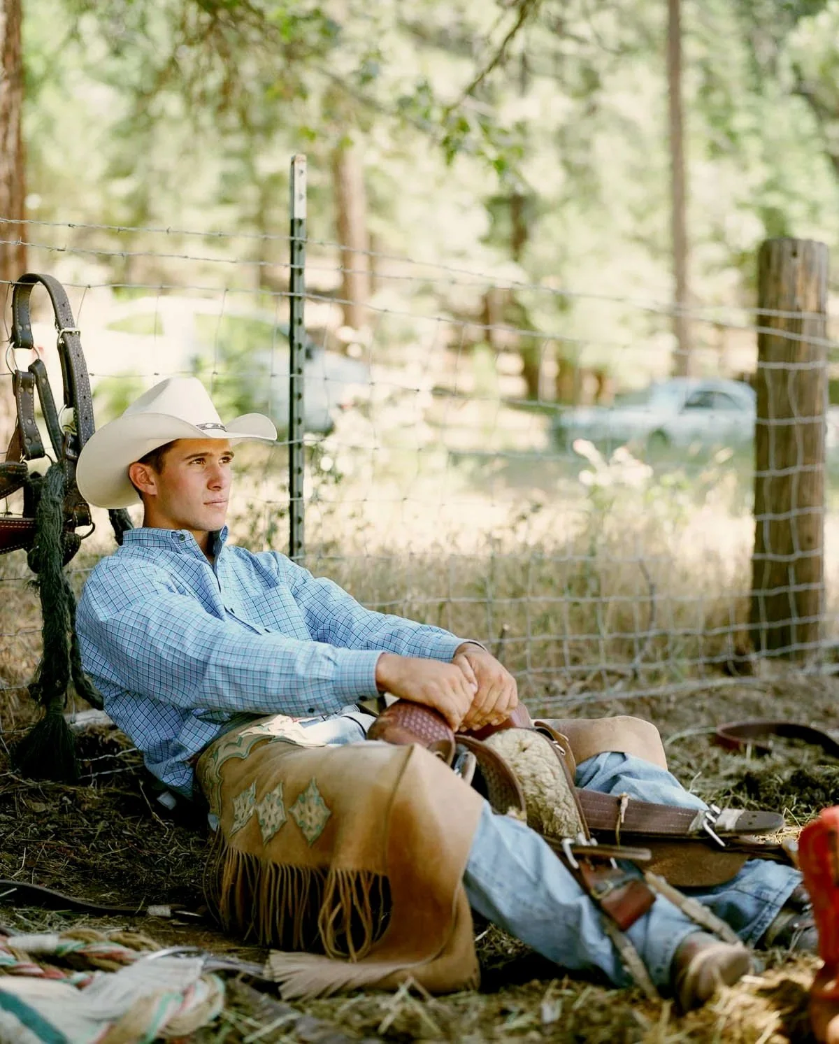 Cowboys at the Silver Buckle Rodeo in Indian Valley, California by western photographer Gabriela Hasbun.