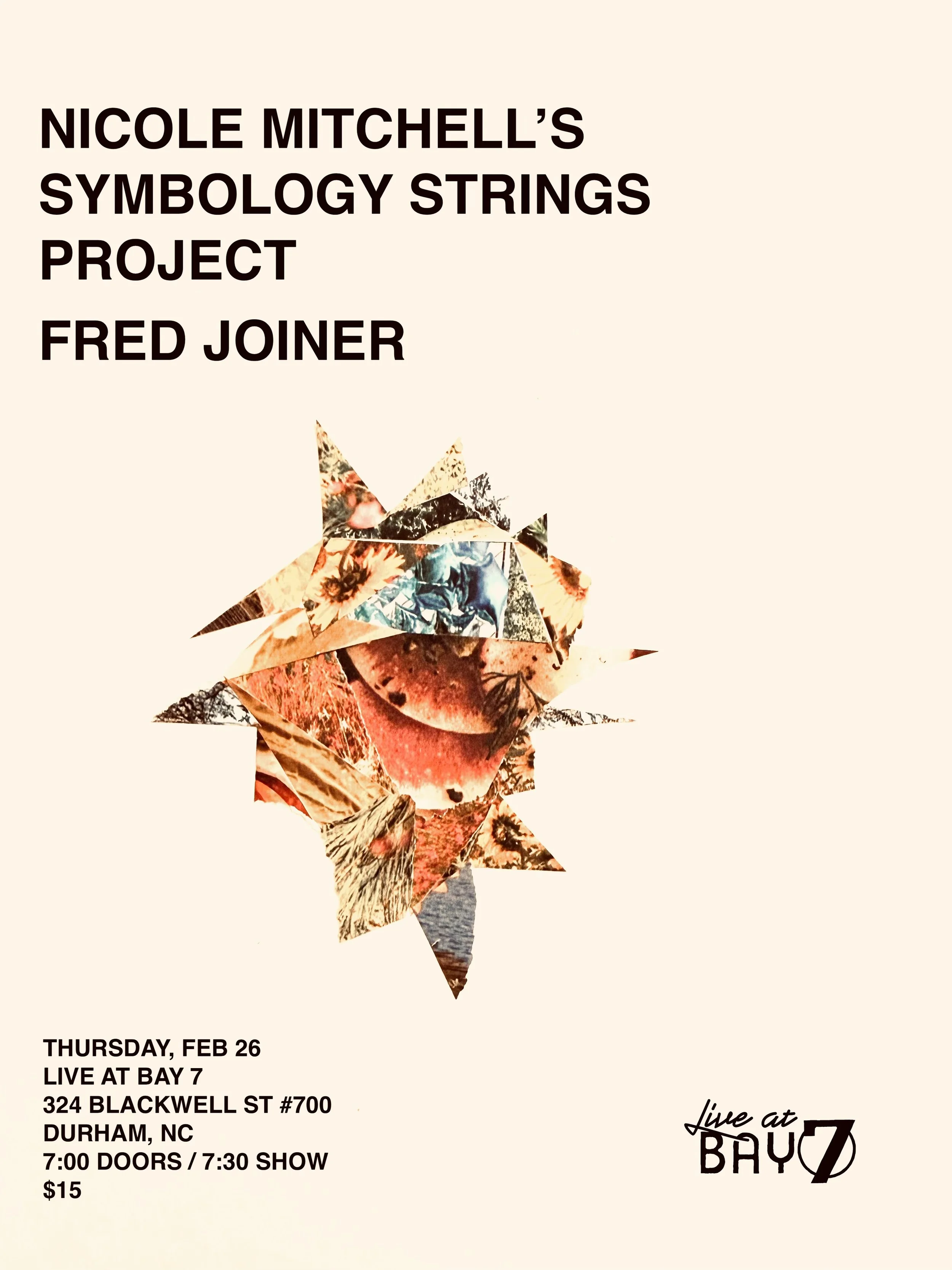 Nicole Mitchell’s Symbology Strings Project, Fred L. Joiner