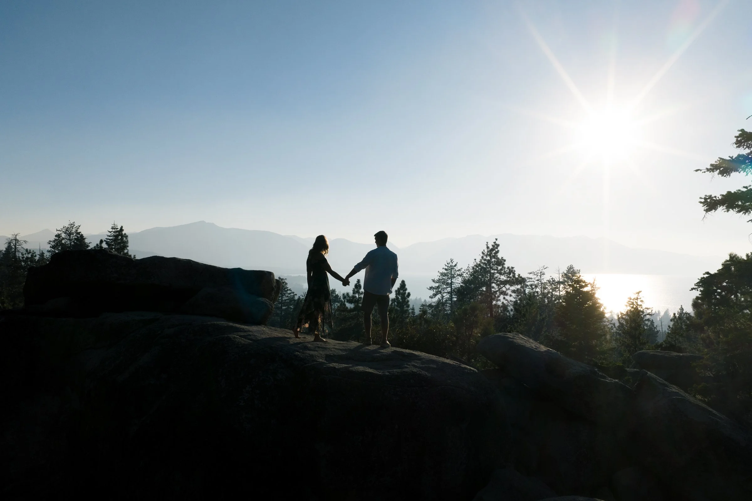 silent moment in tahoe engagement session