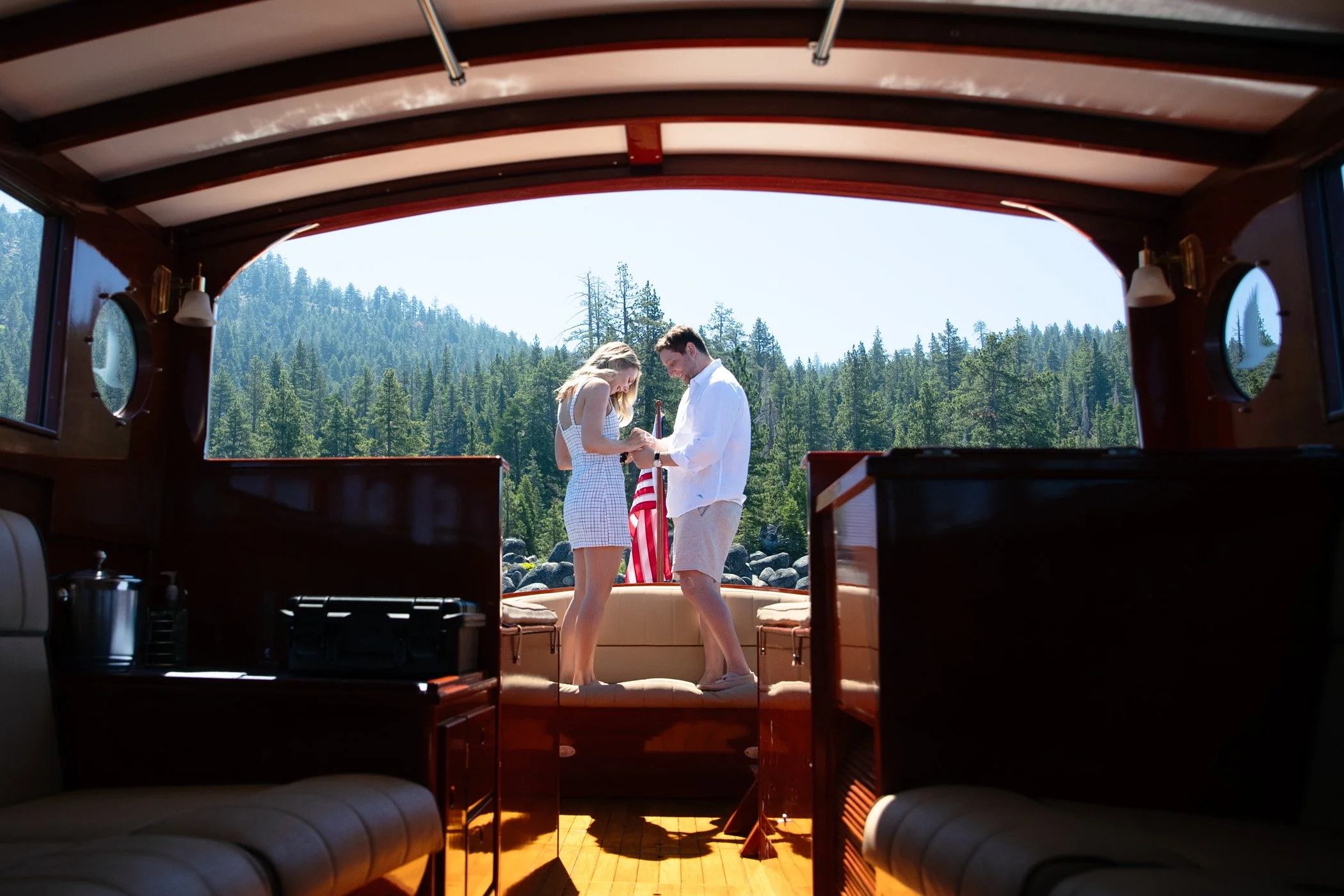 placing the ring on her hand