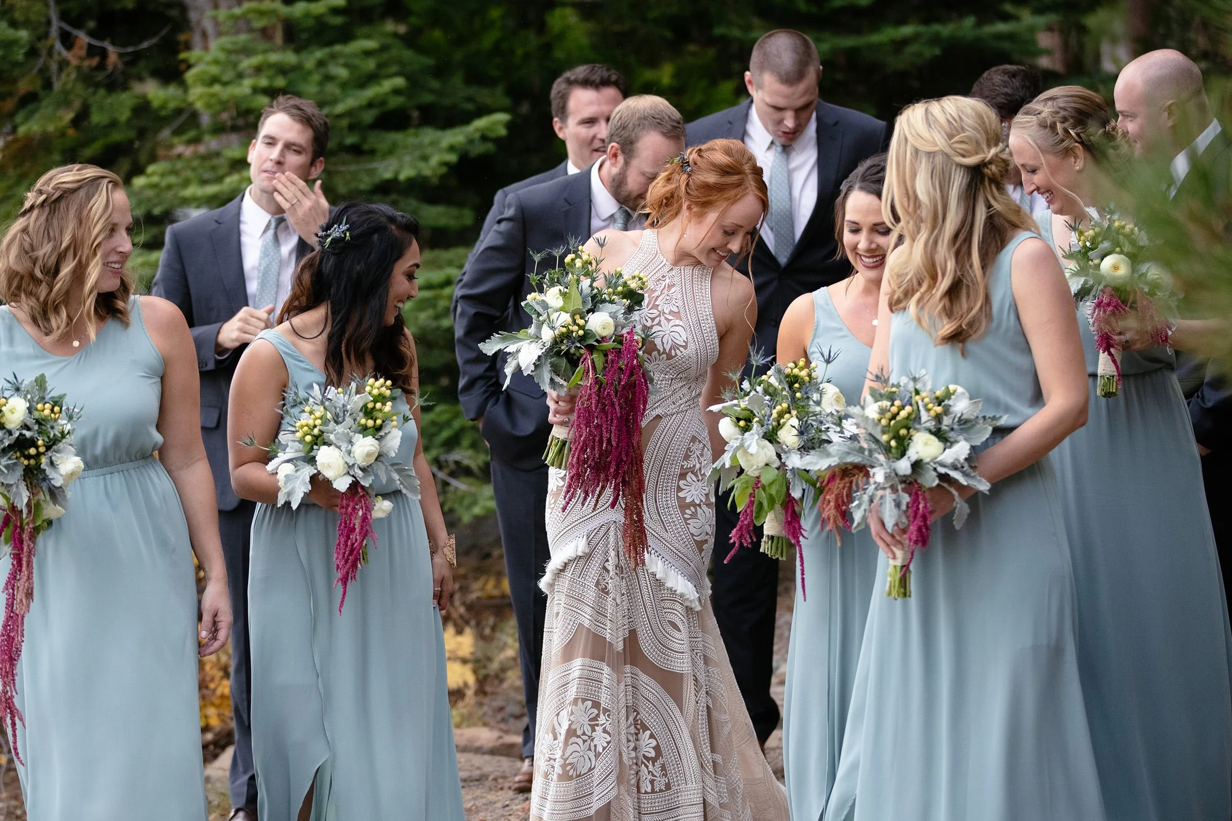 Wedding Party Walking at Carnelian Bay.jpg