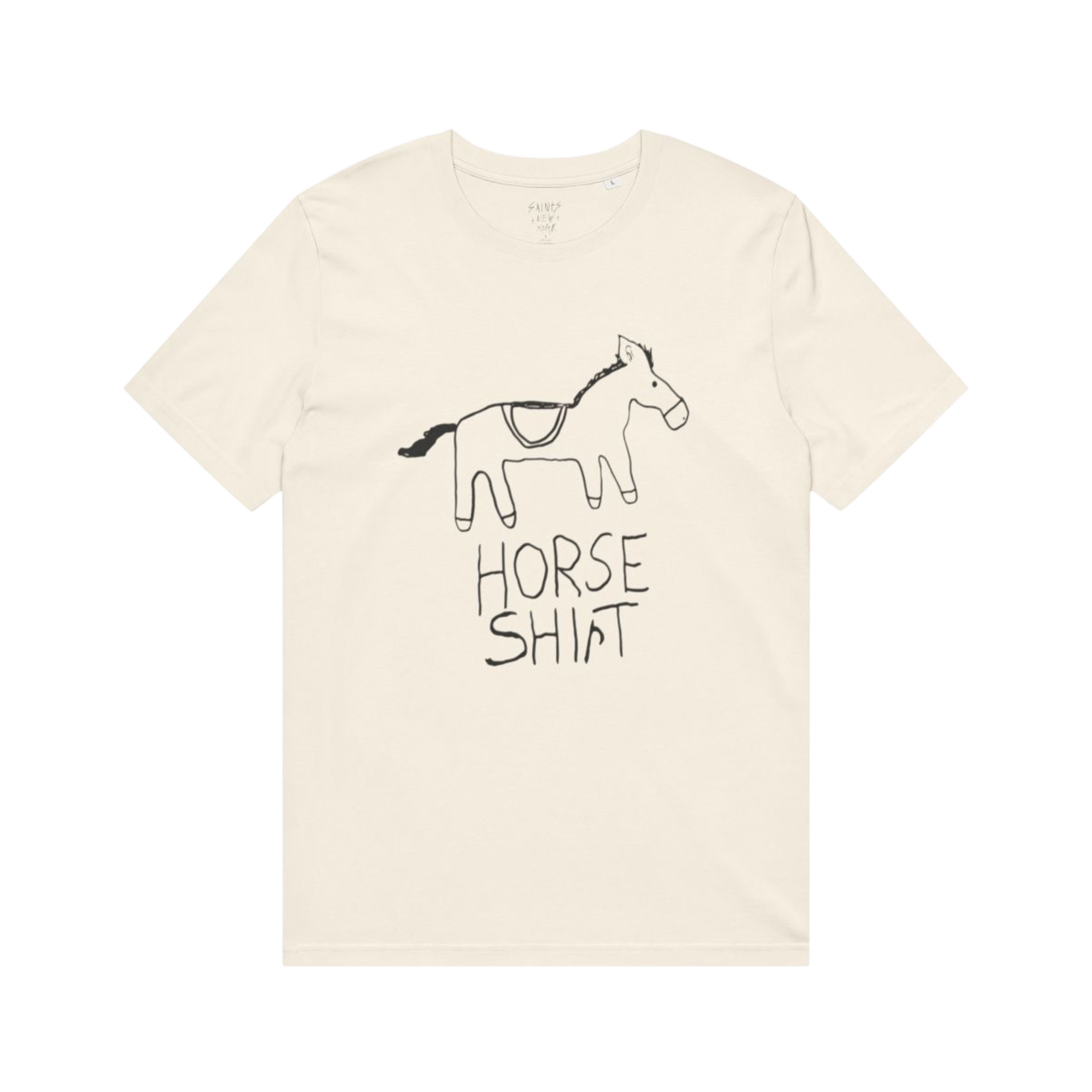 HORSE SHIrT Organic Vintage White Mid-Weight Tee