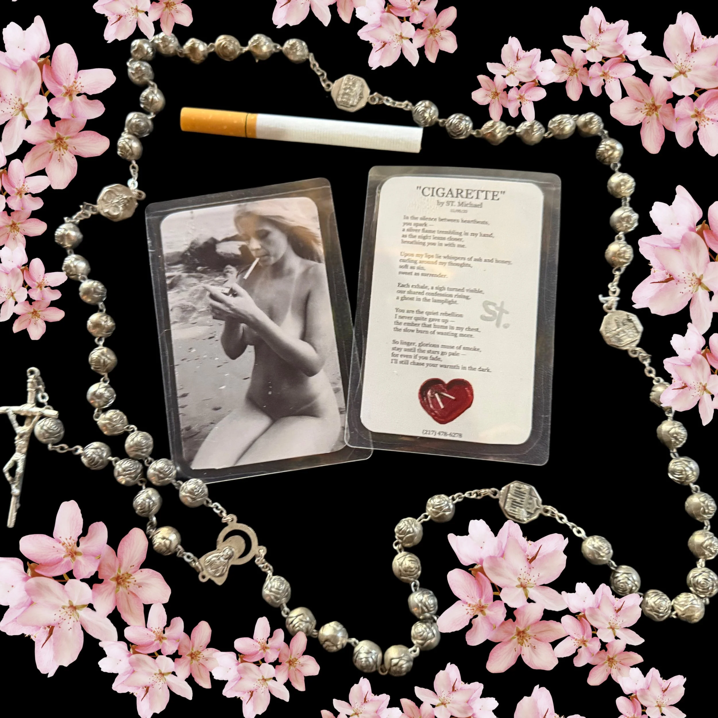 "CIGARETTE" by ST. Michael SIGNED LIMITED Prayer Card