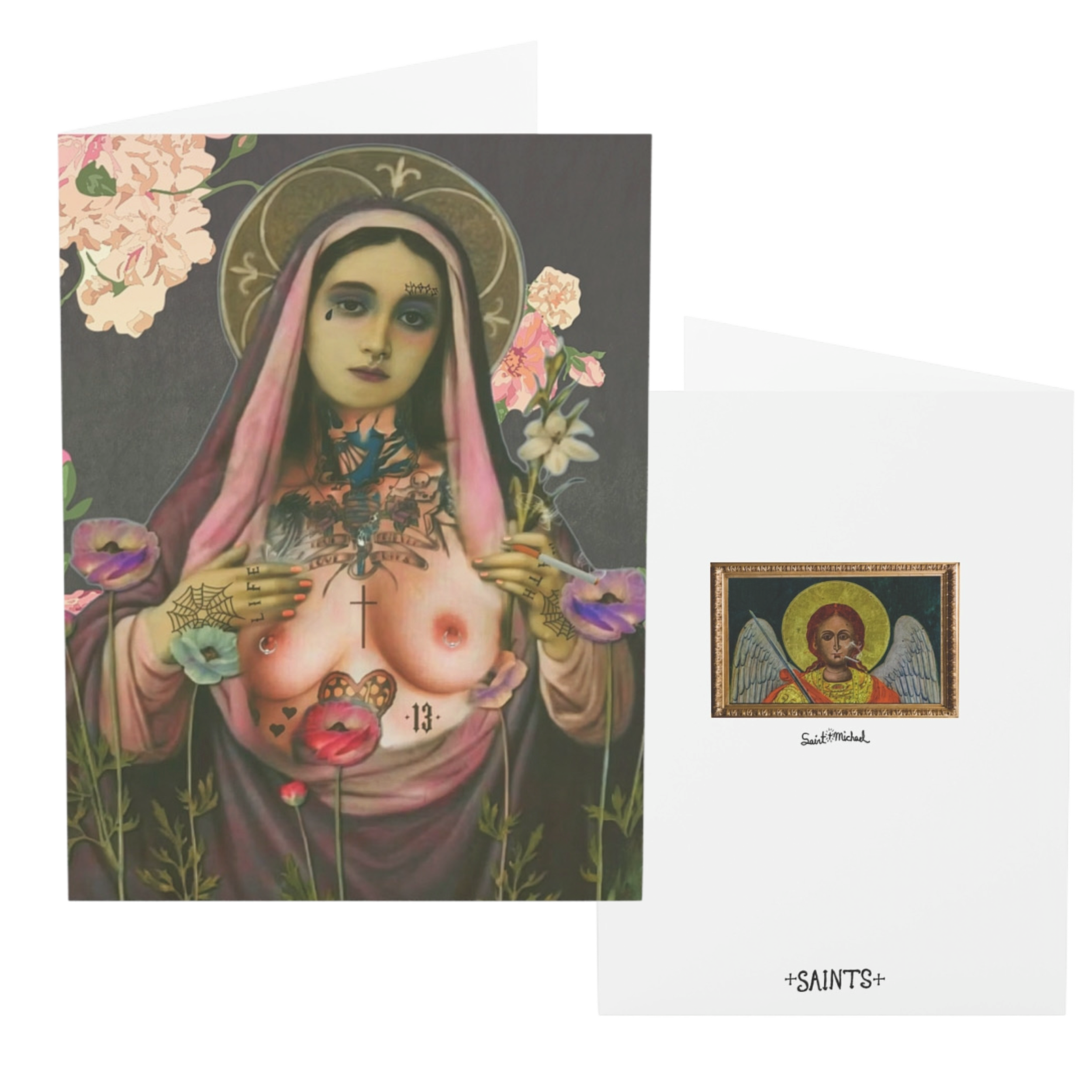 NOT-SO-VIRGIN MARY Blank Greeting Card