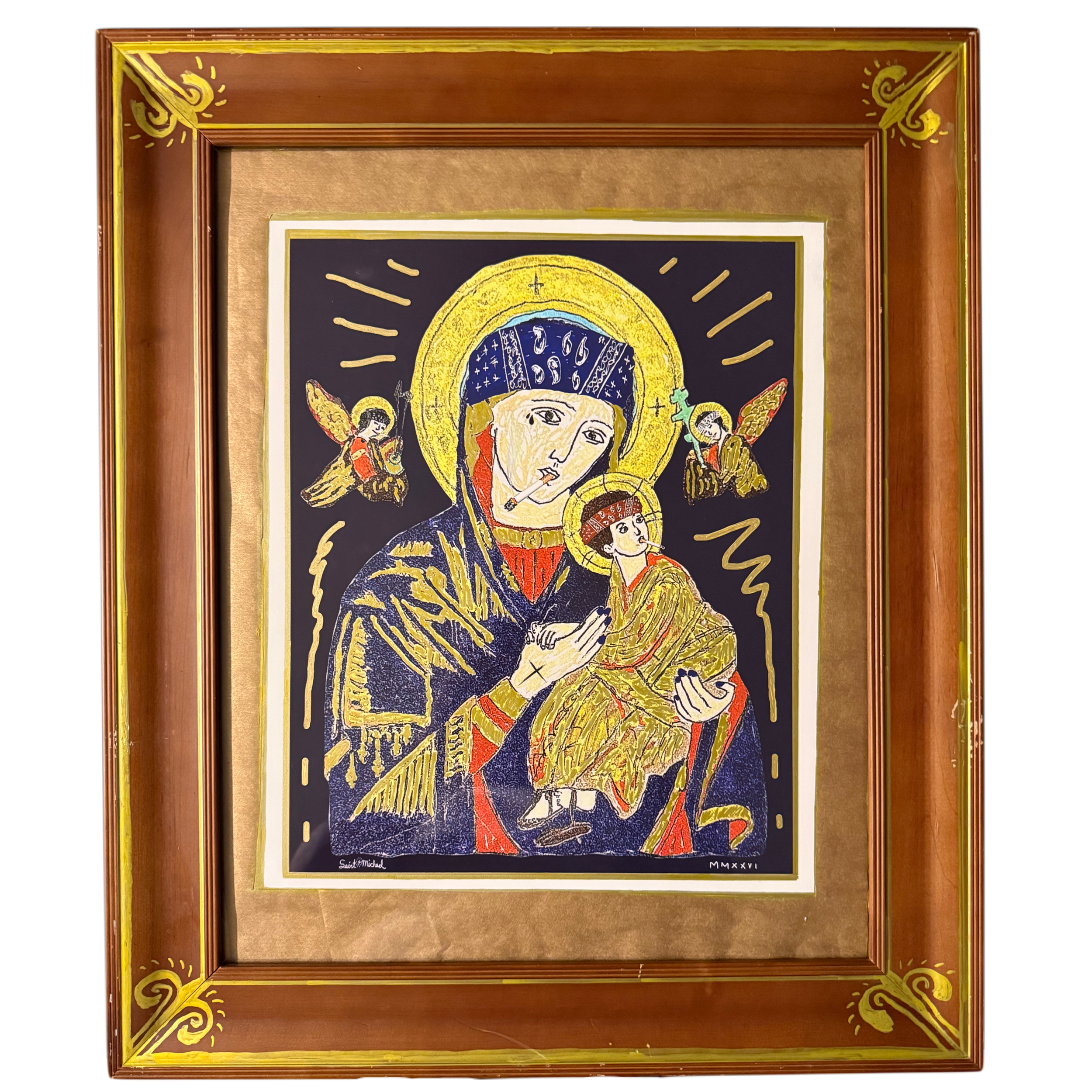 "SAINTHOOD" Framed Original 14" x 17" Bright