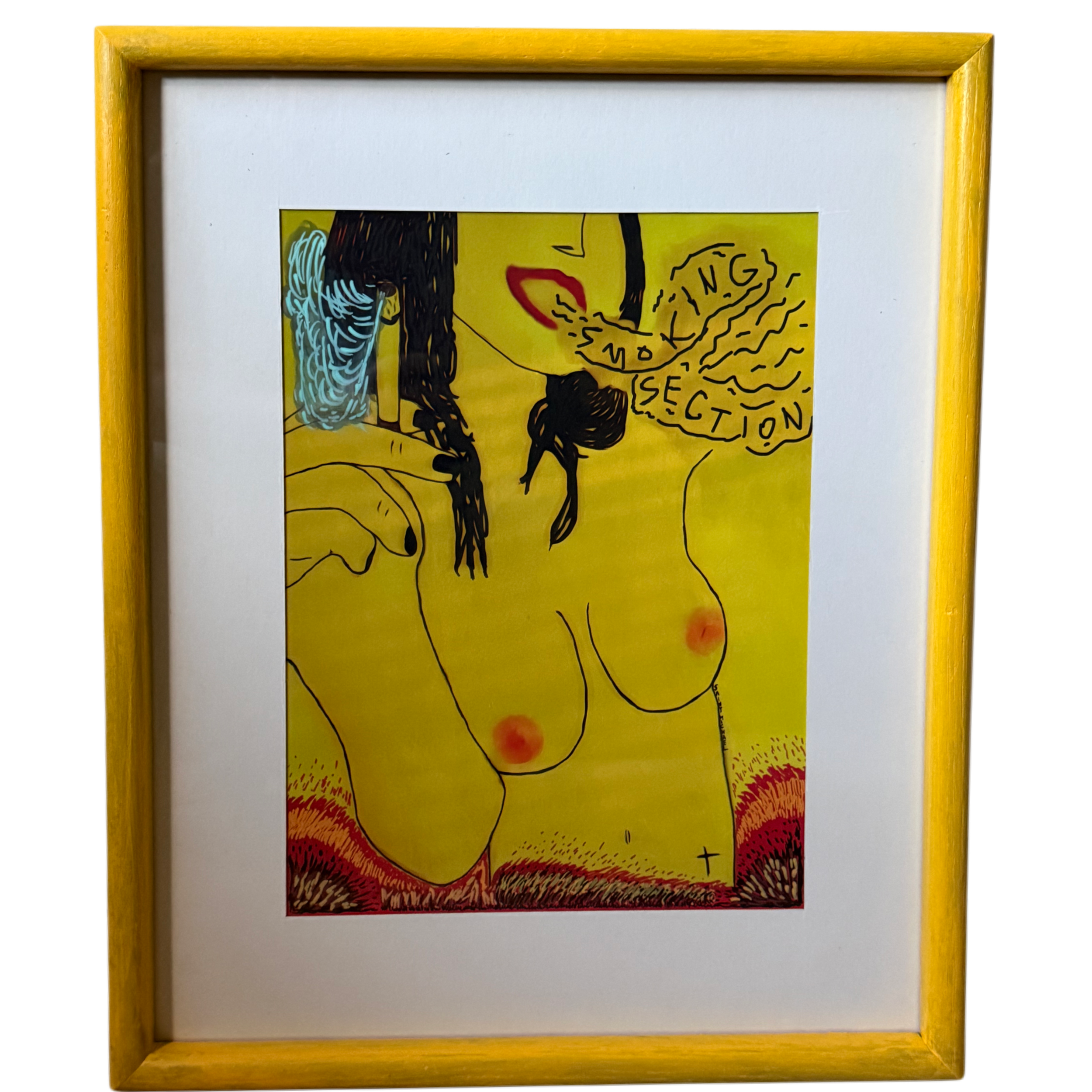 "THERE'S A PLACE WHERE YOU CAN BE FREE" Framed Original 13" x 16" Bright