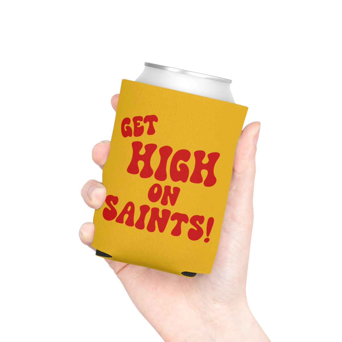 NO SLIM CANS HERE! Beer Koozie ~ Yellow