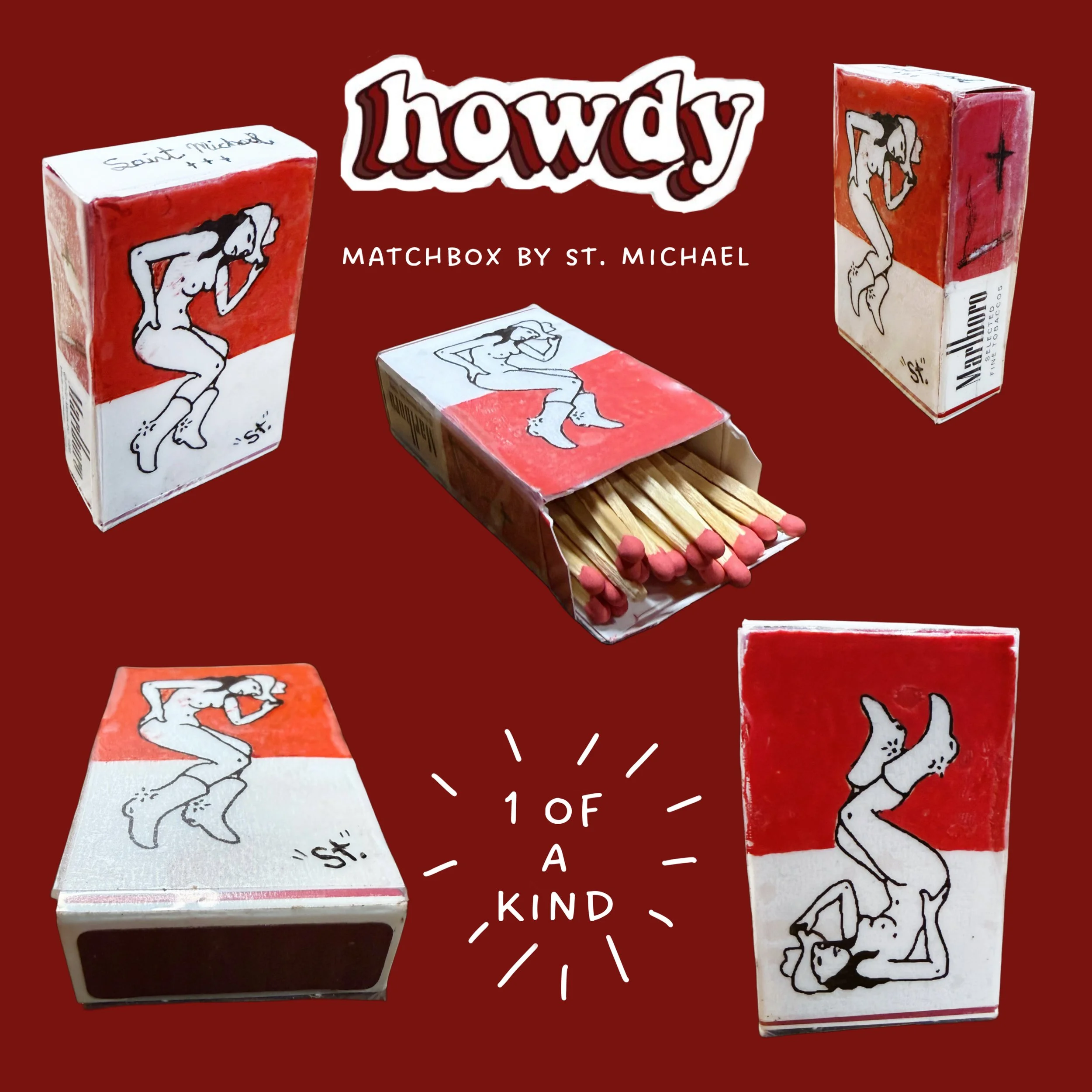 HOWDY Matchbox by ST. Michael ~ 1 of 1